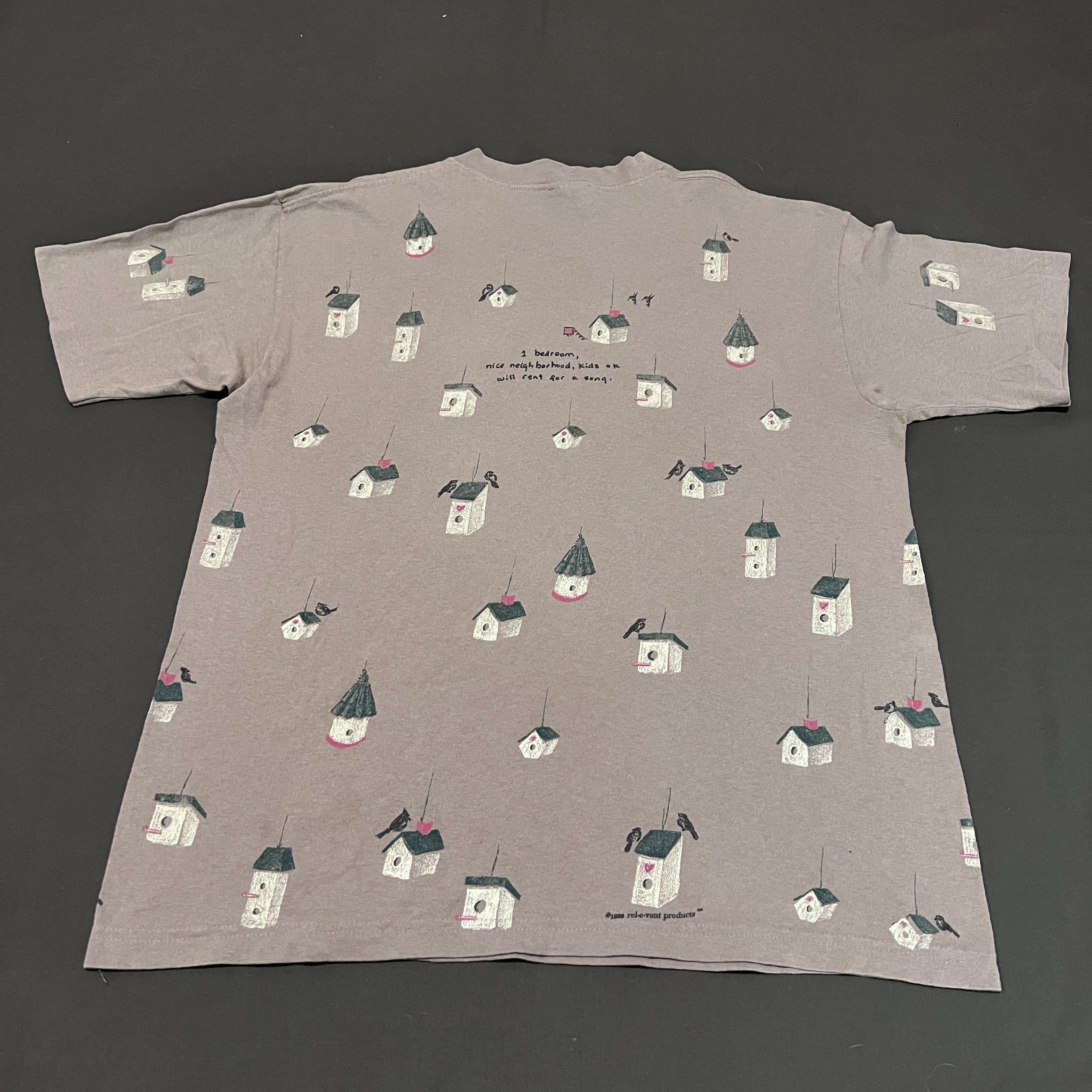 Vintage Vintage 90s REL-E-VANT All Over Print Birdhouse Tee Shirt Size US L / EU 52-54 / 3 - 6 Thumbnail