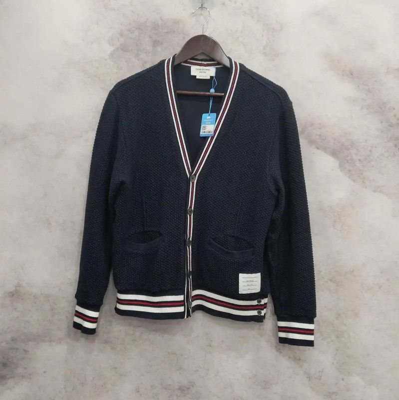 Thom Browne Thom Browne Yellow Wool Cardigan for Men 0089 Size US M / EU 48-50 / 2 - 1 Thumbnail