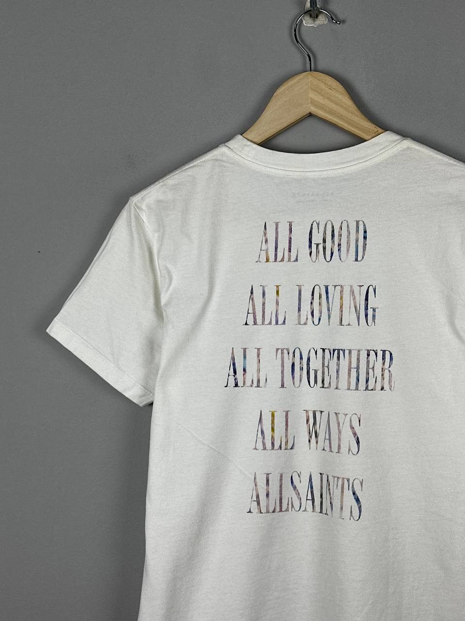 Allsaints Allsaints Casual White Printed T Shirt Size US XS / EU 42 / 0 - 12 Thumbnail