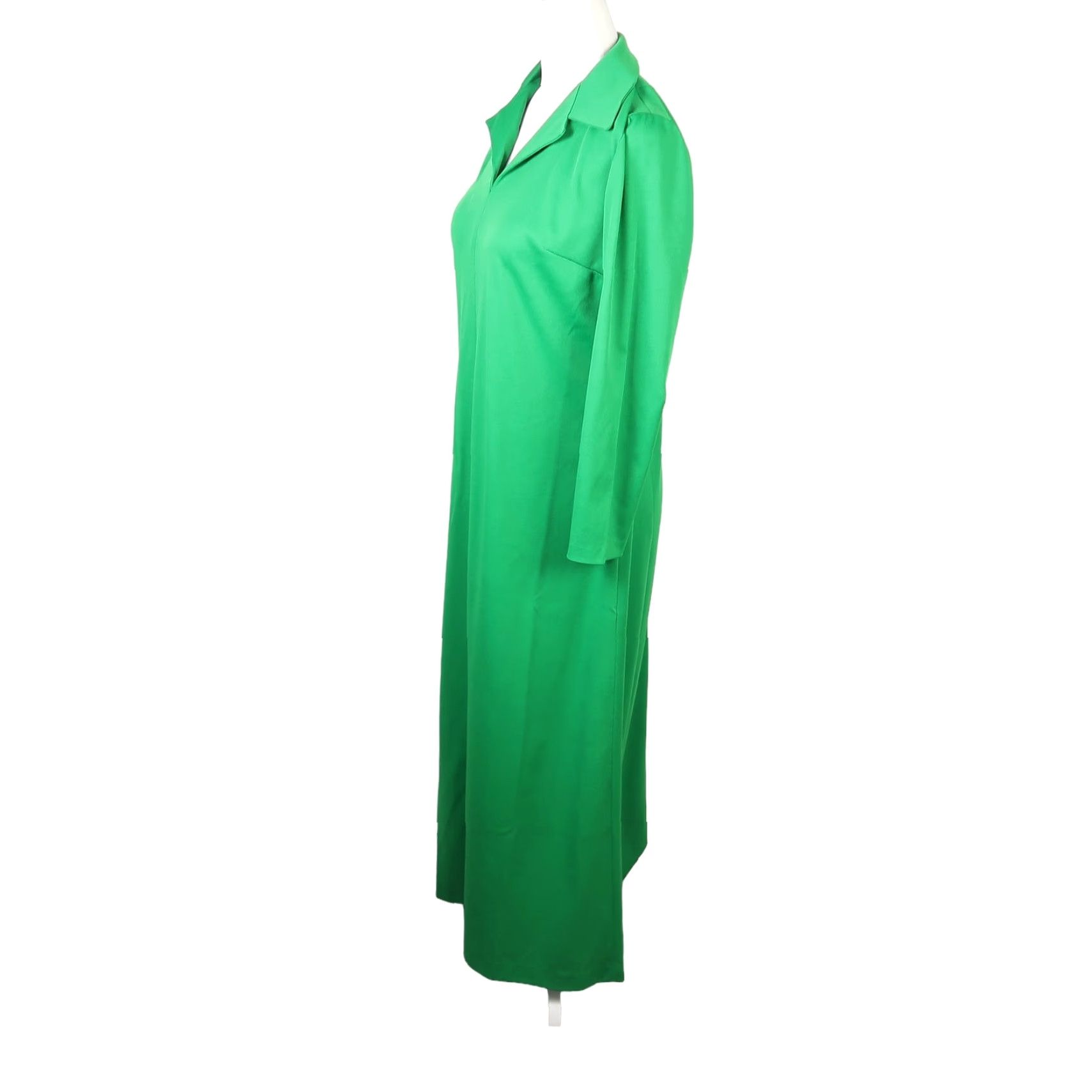 Vintage VINTAGE 70s Maxi Dress Kelly Green Long Sleeve Collared M Dress Womens Size M / US 6-8 / IT 42-44 - 3 Thumbnail
