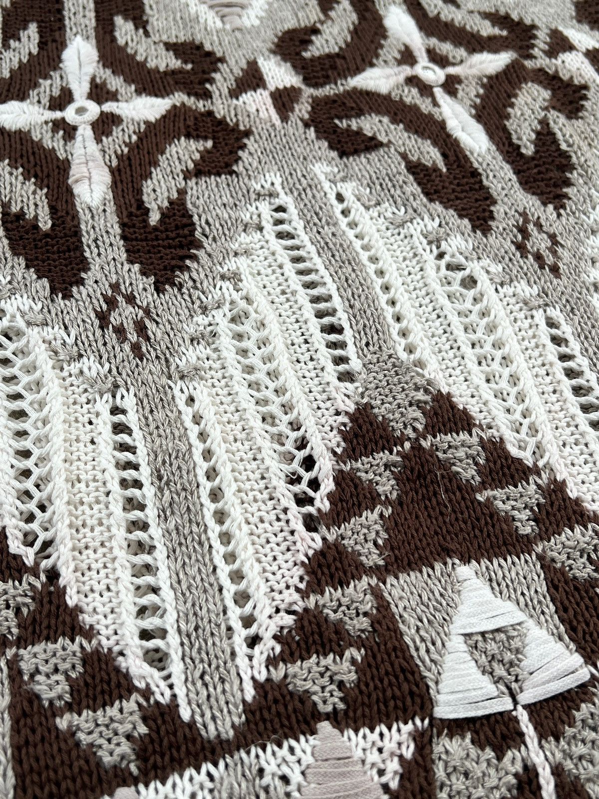 Designer × Japanese Brand × Yoshiyuki Konishi 1990 Ficce Yoshiyuki Konishi Handknit Oversized Sweater Size US XL / EU 56 / 4 - 9 Thumbnail