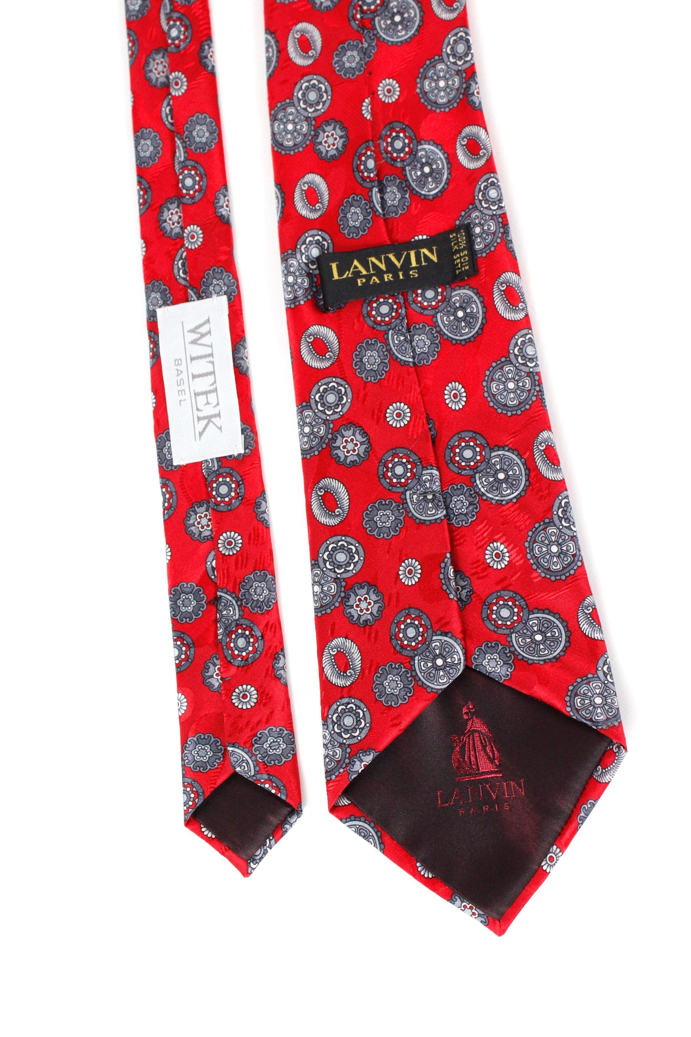 Lanvin Vintage Lanvin Paris Geometric Silk Tie Cravatte NZ Size ONE SIZE - 2 Thumbnail