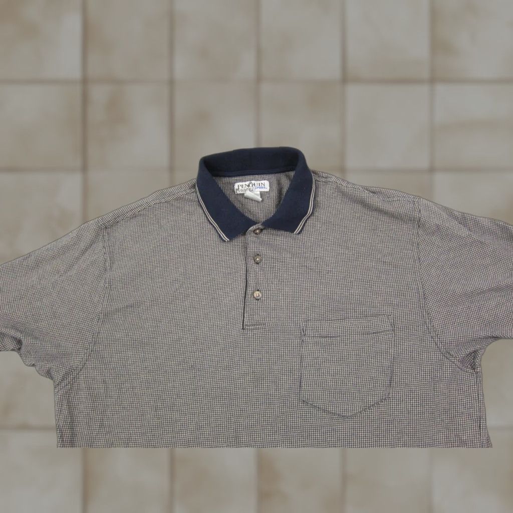 Vintage VINTAGE Penguin Polo Shirt Mens XL Blue Houndstooth 60s 70s Golf Polo Shirt Size US XL / EU 56 / 4 - 1 Thumbnail