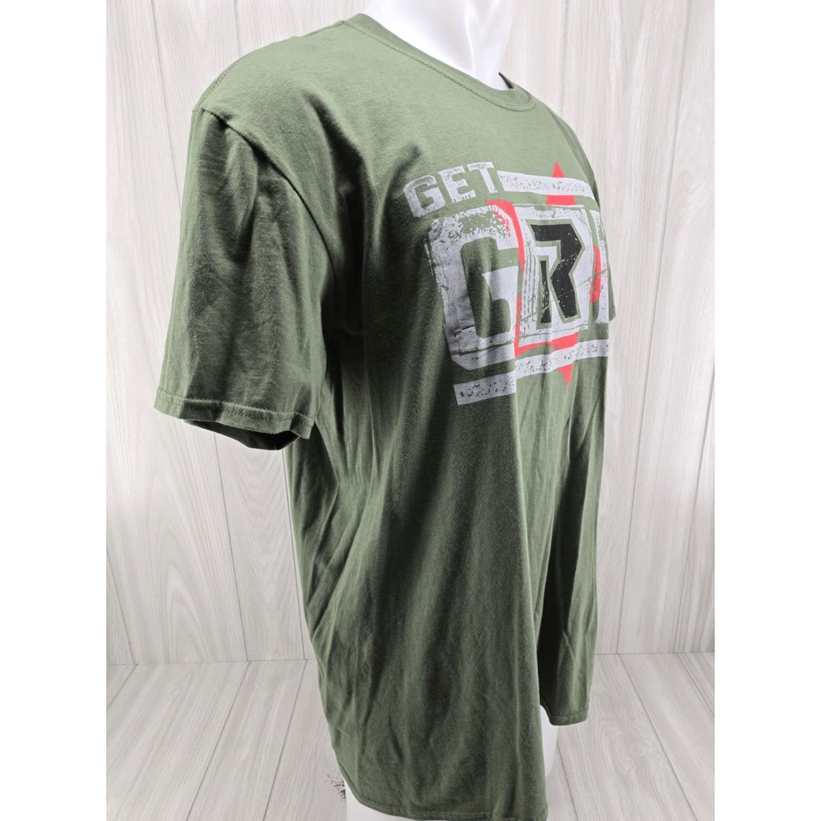 Vintage WWE Edge Get Grit Green Wrestling Mens T-Shirt XL Cotton Short Sleeve Crew Neck Graphic Tee Authentic Wear Size XL Mens Size US XL / EU 56 / 4 - 6 Thumbnail