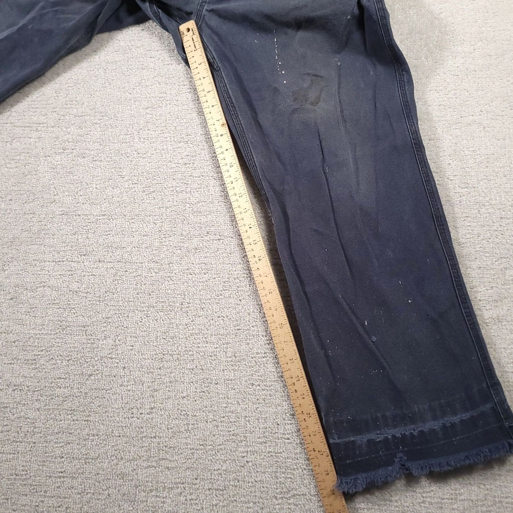 CO Duluth Trading Co Mens Pants Navy Canvas Torn Ripped Stained Flawed Grunge 38x30 Size US 38 / EU 54 - 5 Thumbnail