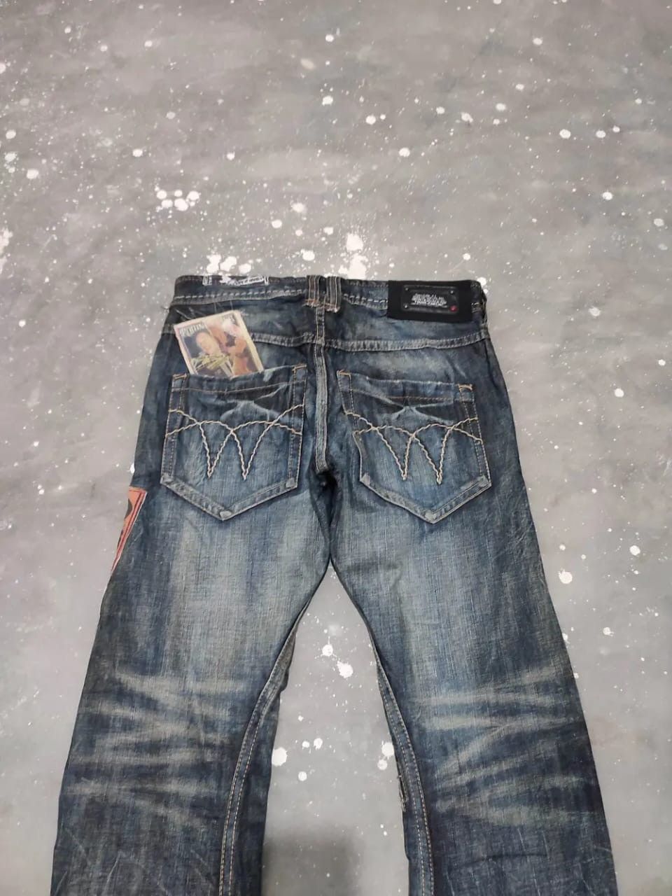 Japanese Brand Tough Jeansmith Nice Art Patches Punk Jeans Pants Size US 29 - 10 Thumbnail