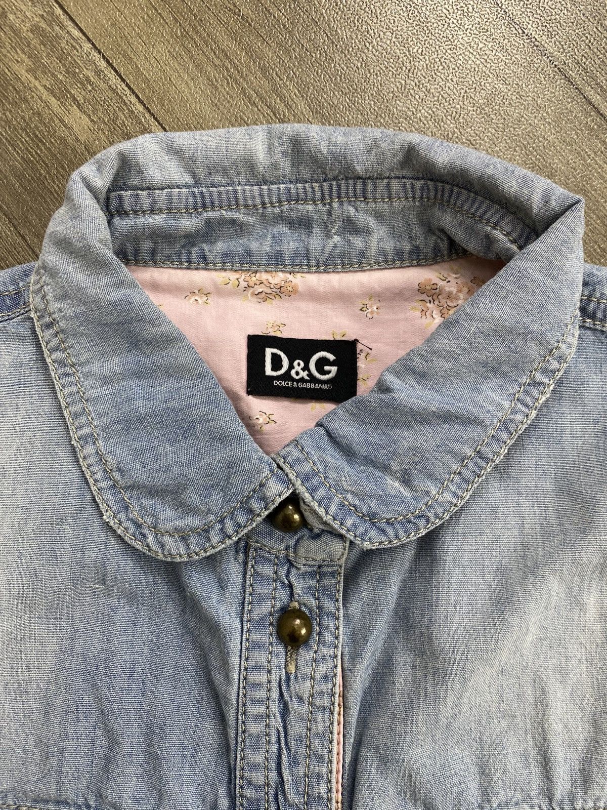 Dolce & Gabbana Vintage Dolce & Gabbana Denim Western Shirt Luxury Size S / US 4 / IT 40 - 4 Thumbnail