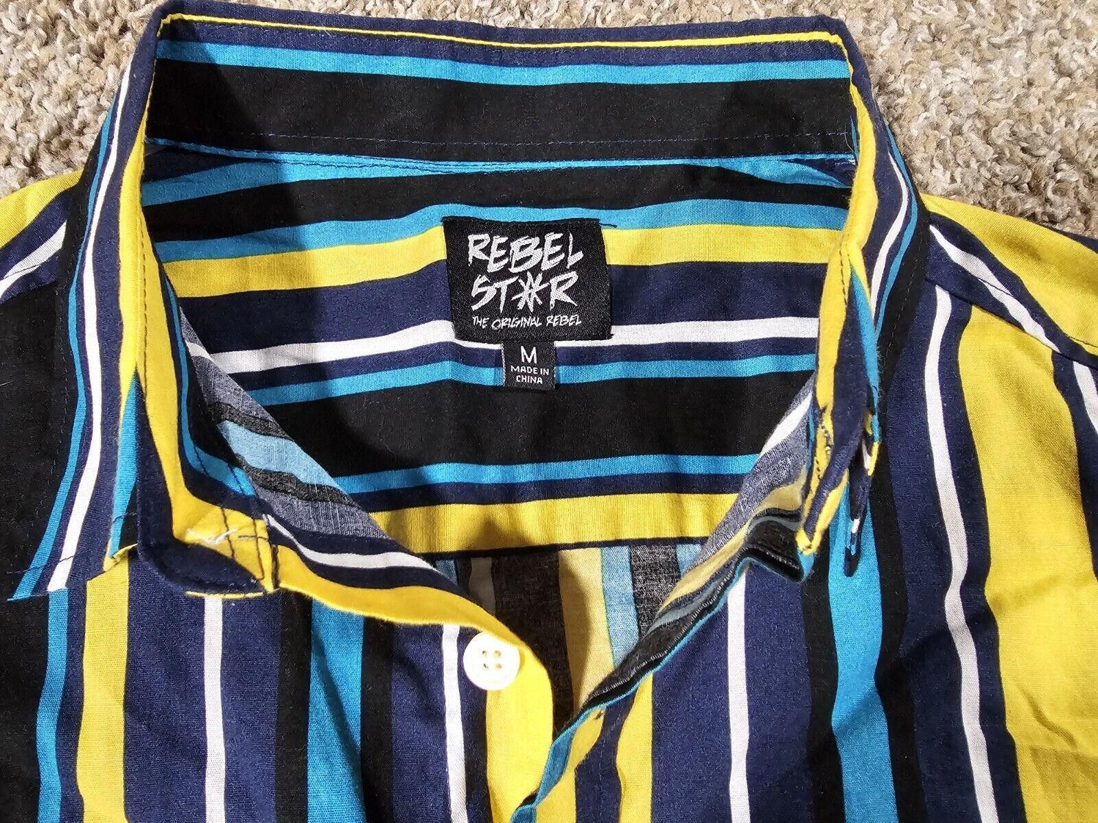Designer rebel star the original rebel NWT striped button up shirt M Size US M / EU 48-50 / 2 - 4 Thumbnail