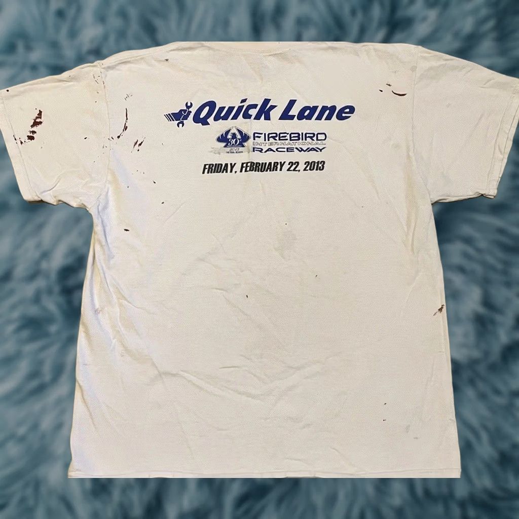 Ford VINTAGE Ford Thrashed Faded Distressed Paint Shirt L White NASCAR Grunge 90s Y2K Mens T-Shirt Racing Car Can-Am USA Size US L / EU 52-54 / 3 - 1 Thumbnail