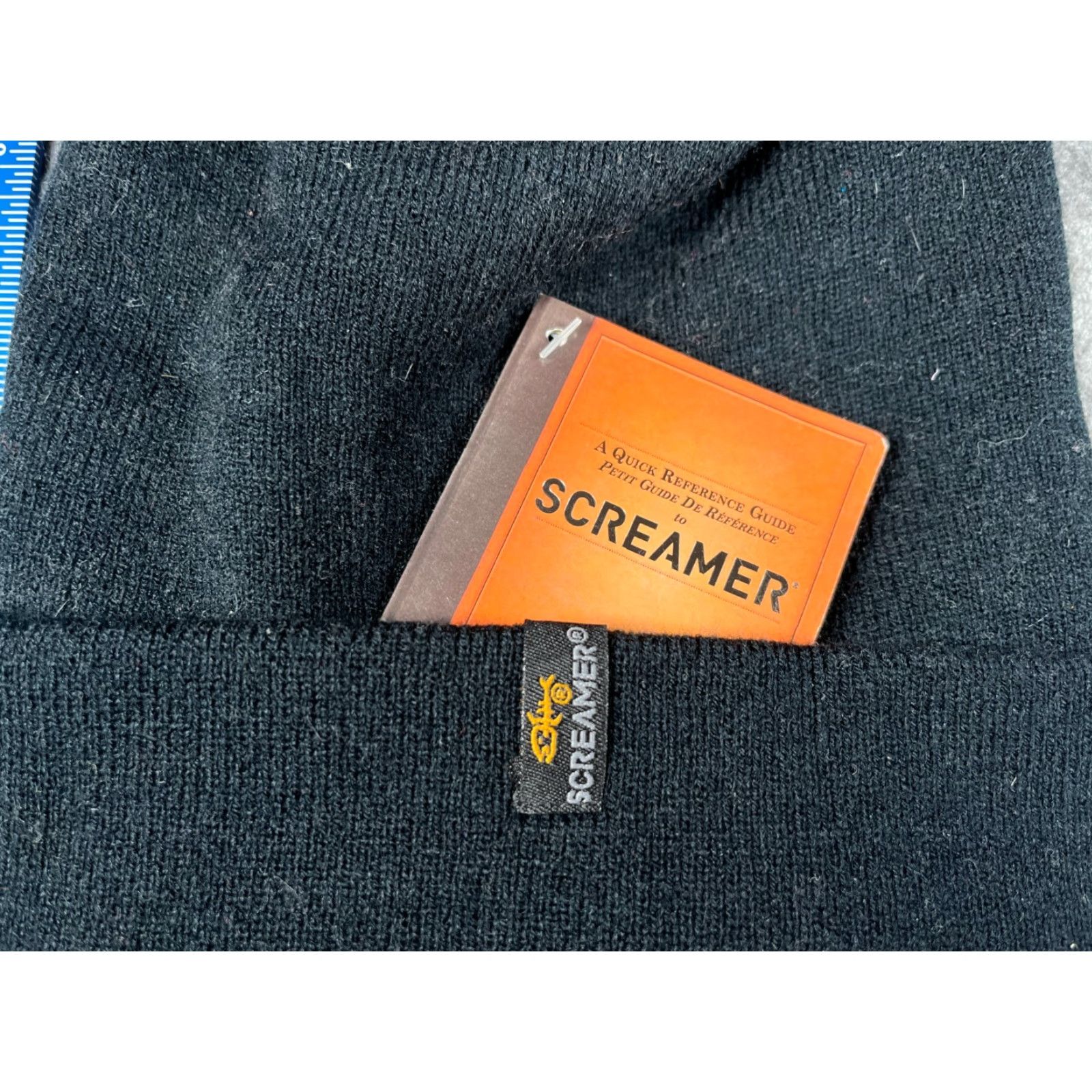 Vintage Screamer Beanie Adult One Size Black 100% Acrylic Knit Mens Size ONE SIZE - 5 Thumbnail