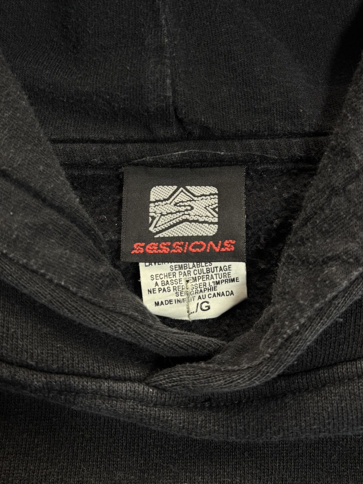 Sessions 1990s Vintage Sessions Hoodie Faded Snowboard Skateboard Y2K Size US L / EU 52-54 / 3 - 4 Thumbnail