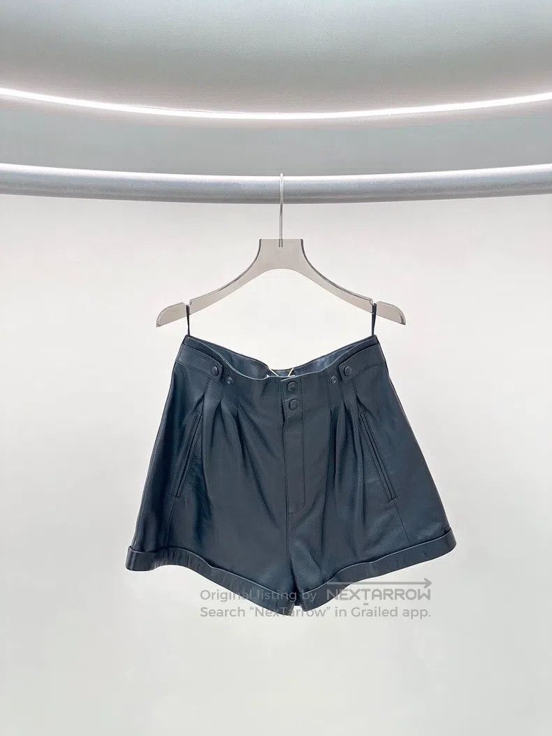 Saint Laurent Paris Saint Laurent Paris Black Lamb Leather Shorts Size 39" - 1 Thumbnail