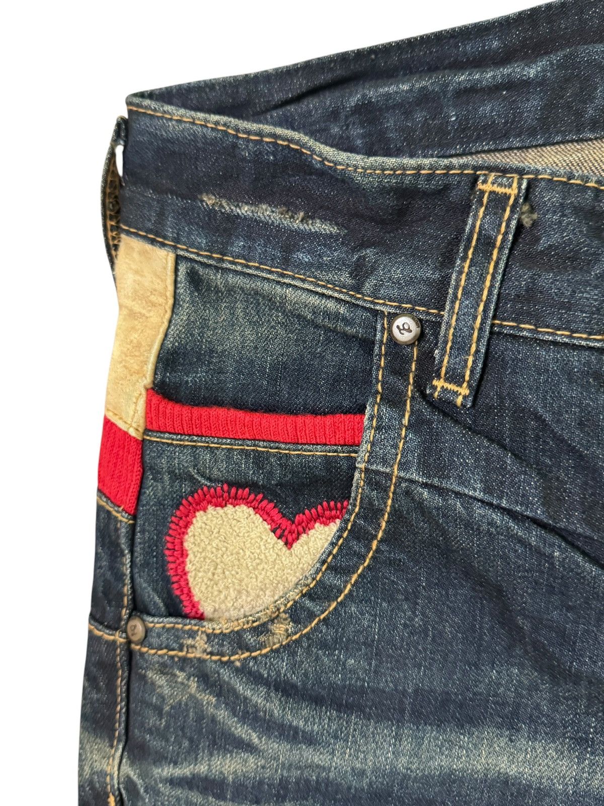 Hysteric Glamour Yoshitomo Nara Lolita Washed Claw Mark Embroidery Bear Size US 29 - 10 Thumbnail