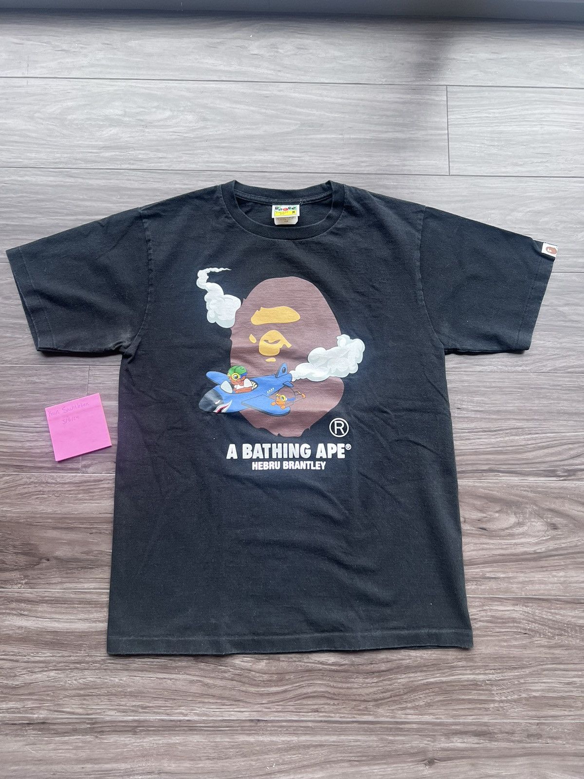 image of Bape X Hebru Brantley Tee in Black, Men's (Size Medium)