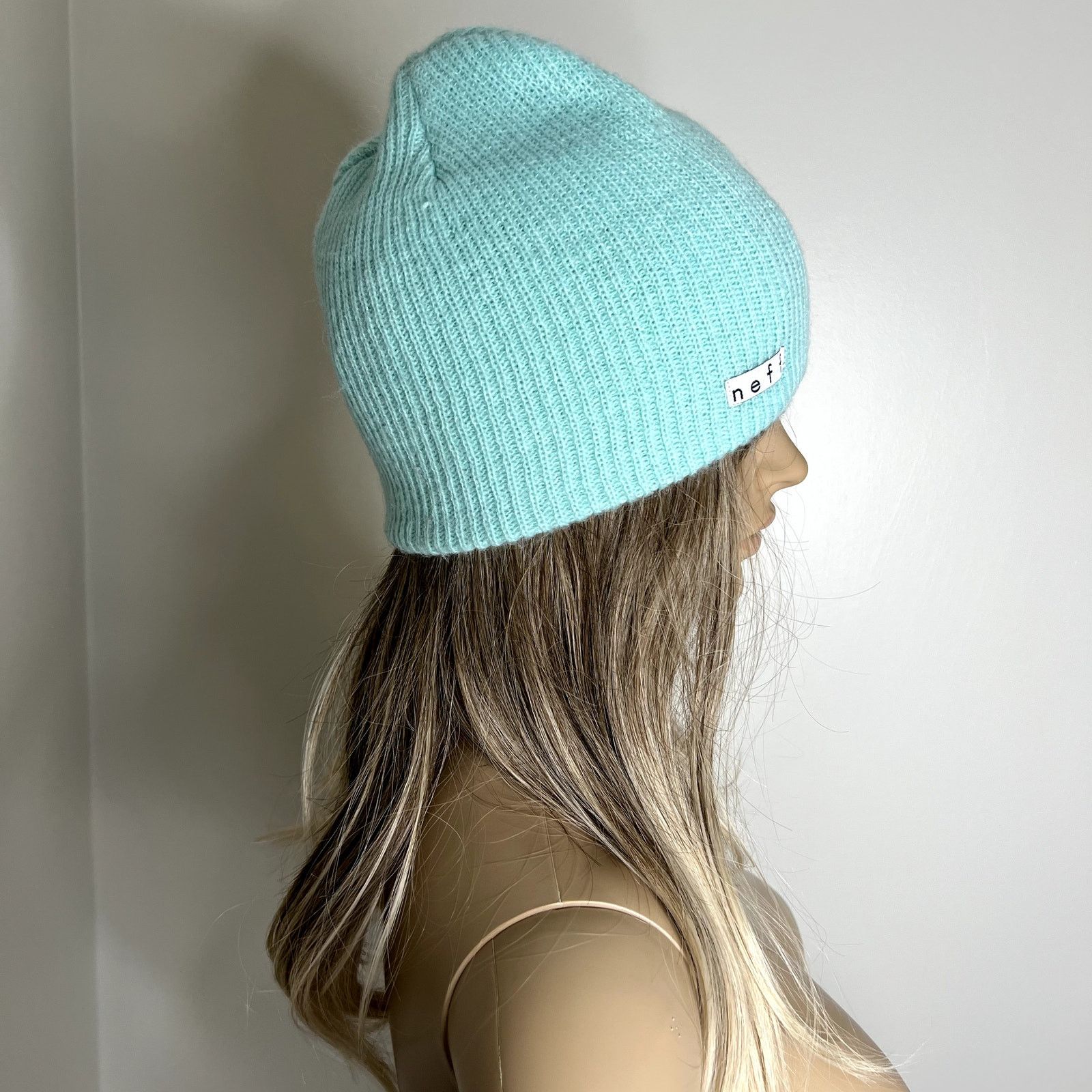NEFF Neff Blue Knit Beanie Hat Size ONE SIZE - 7 Thumbnail