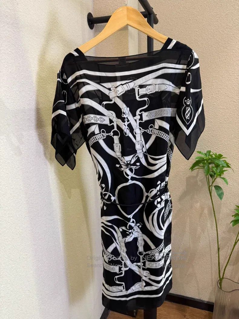 Hermes Hermes Dress, Mulberry Silk Size XXS / US 00 / IT 34 - 2 Thumbnail