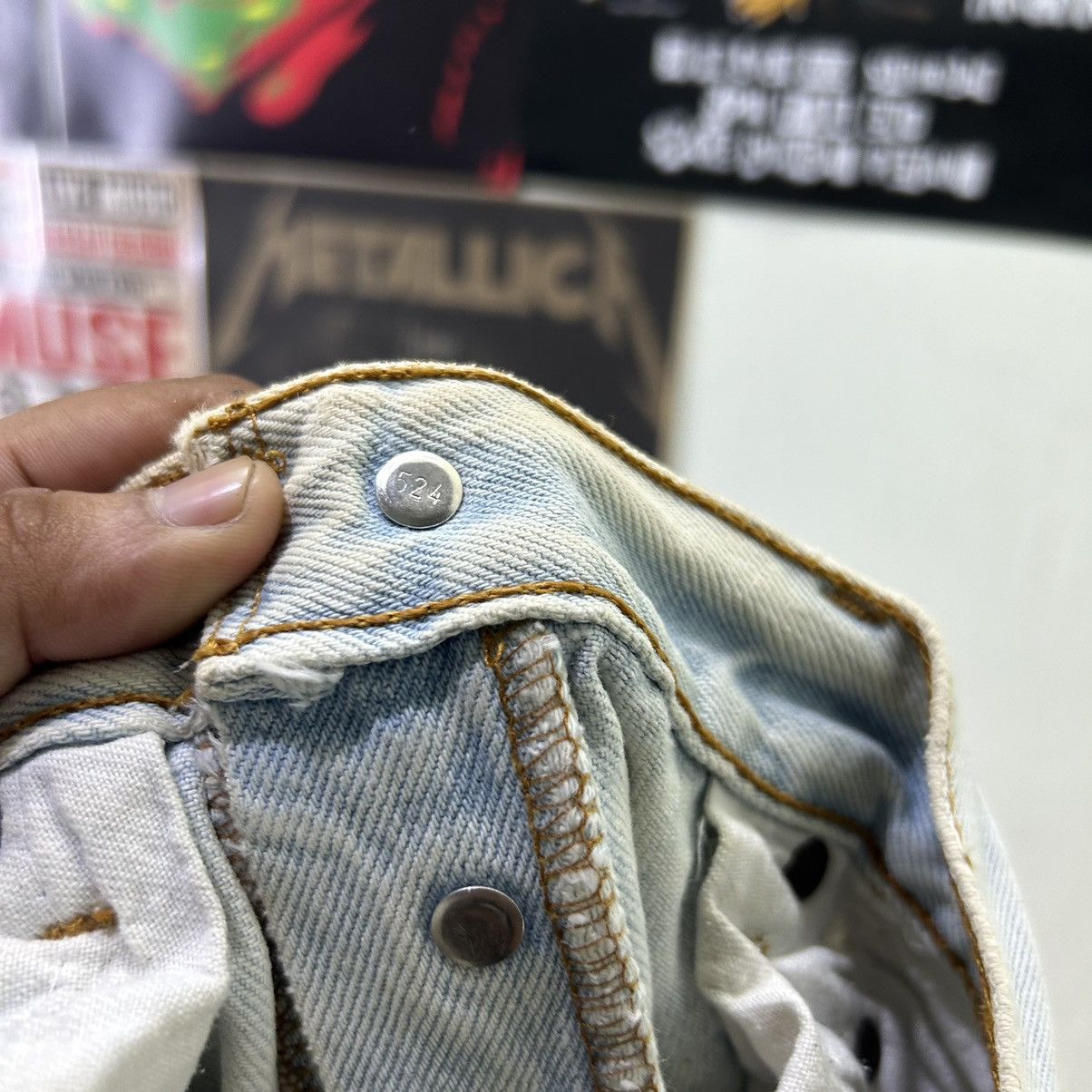 Levi's Vintage Levi’s 524 USA Punk Zipped Custom Rare Design Denim Size US 29 - 17 Thumbnail