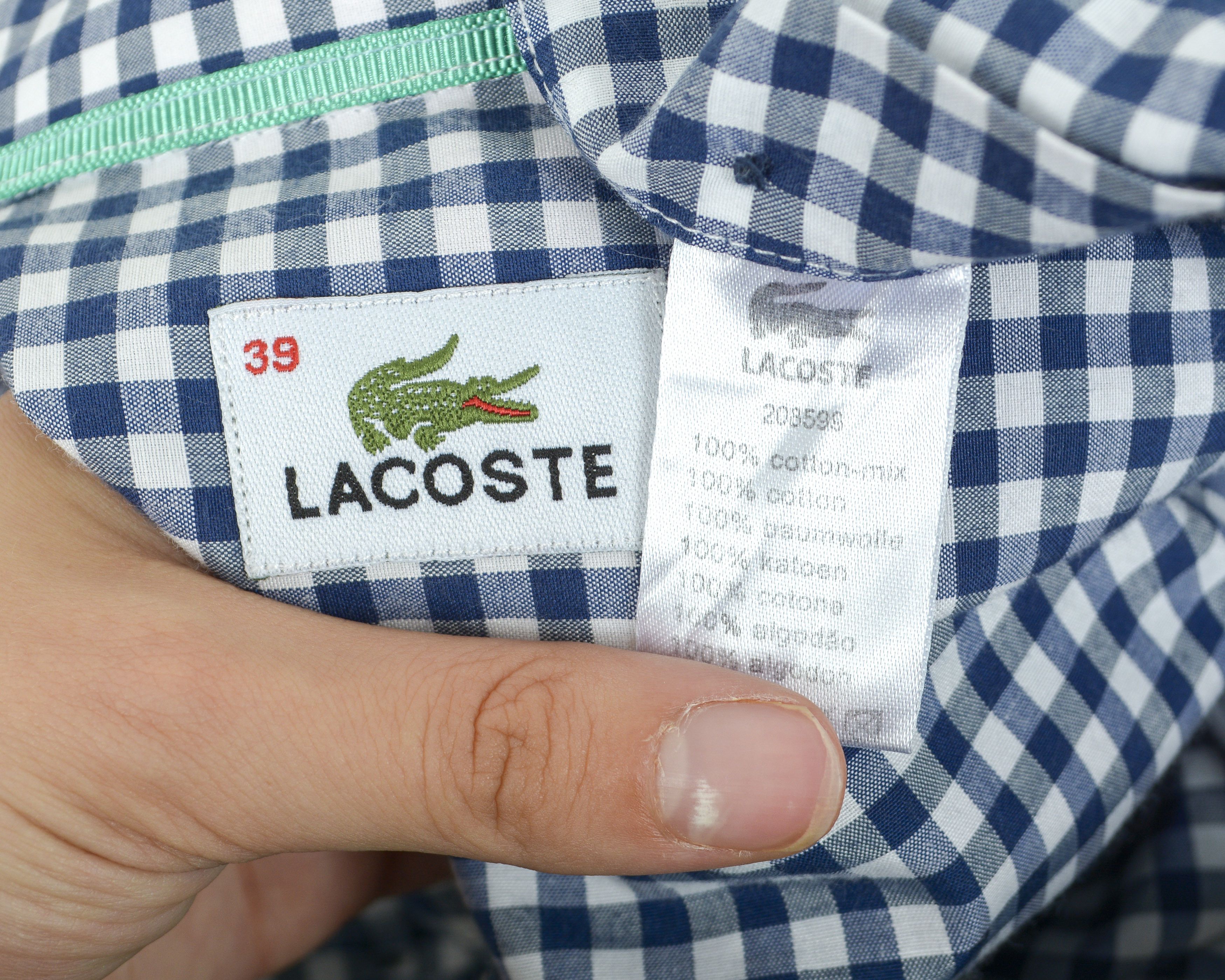 Lacoste Button Up Shirt Long 39 Size 15 1/2" Sleeve Check Plaid M S Size US S / EU 44-46 / 1 - 6 Thumbnail
