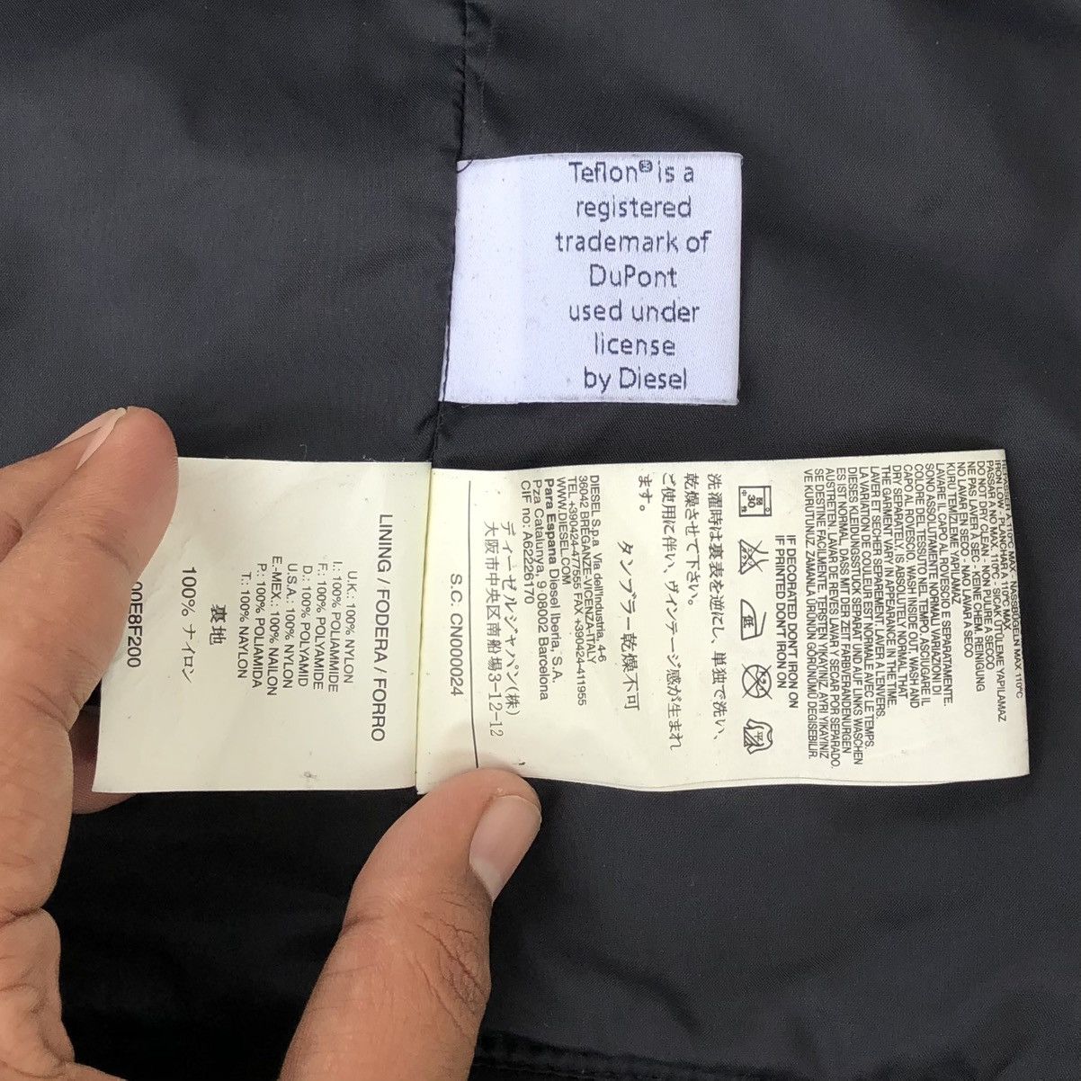 Diesel DIESEL Men's Black Jeffir Teflon Waterproof Bomber Jacket Size US L / EU 52-54 / 3 - 23 Thumbnail