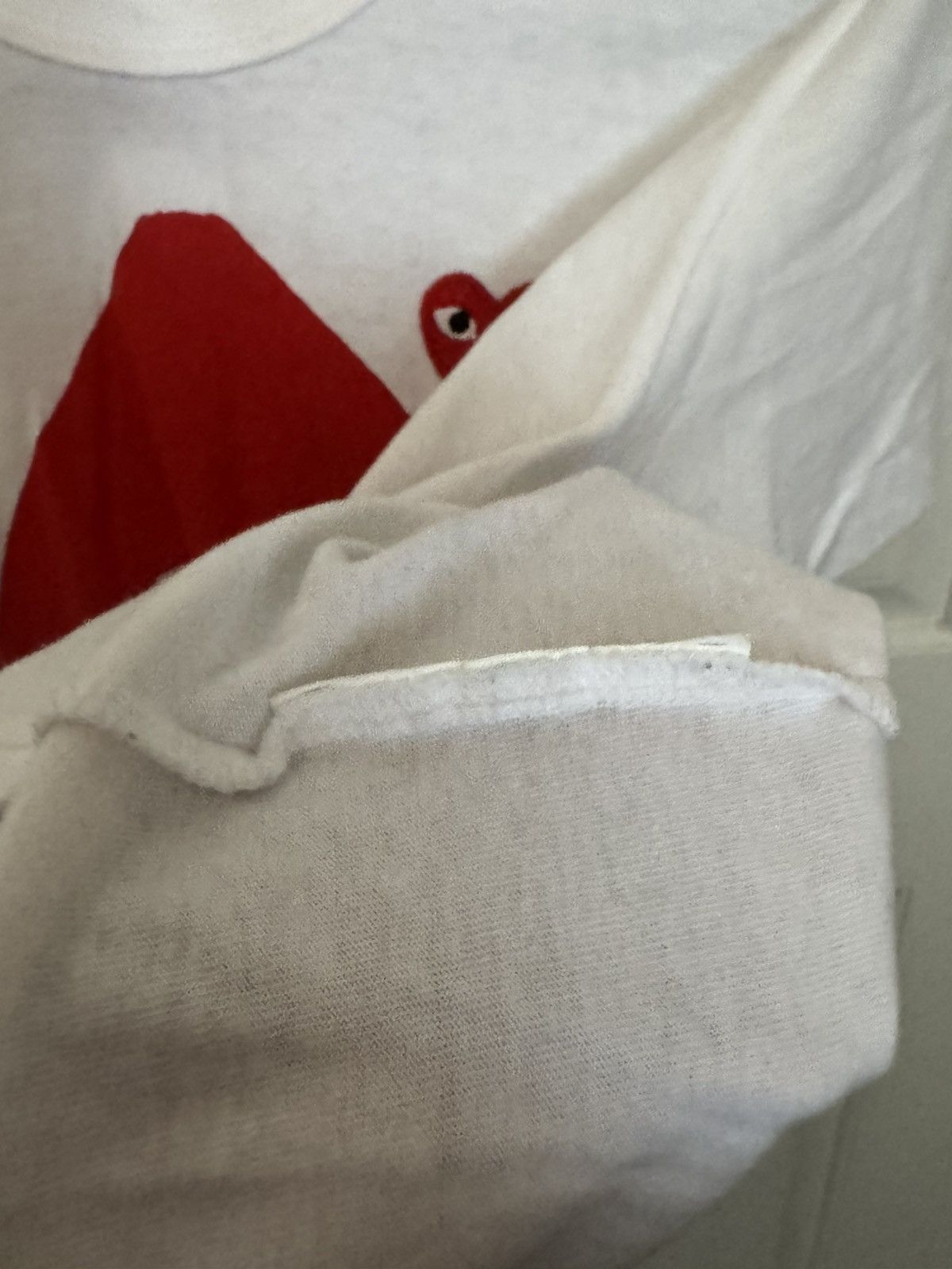 Comme des Garcons × Comme des Garcons PLAY White Comme Des Garçons Double Heart T-Shirt Size US S / EU 44-46 / 1 - 4 Thumbnail