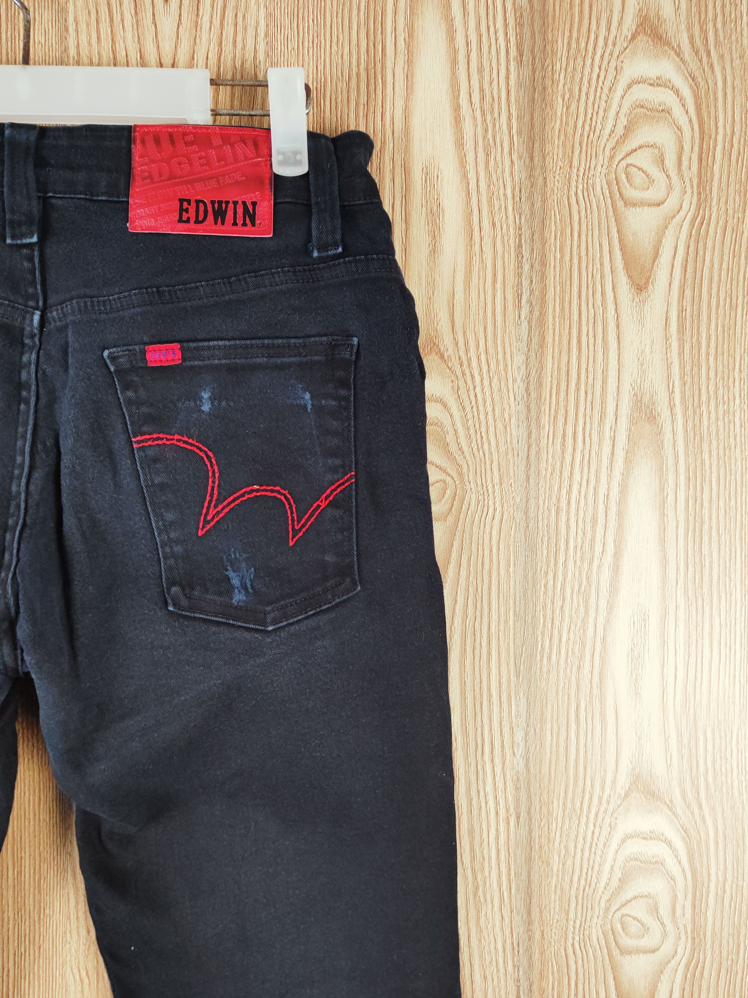 Edwin Edwin Black Distressed Ripped Jeans #S2763 Size US 29 - 11 Thumbnail