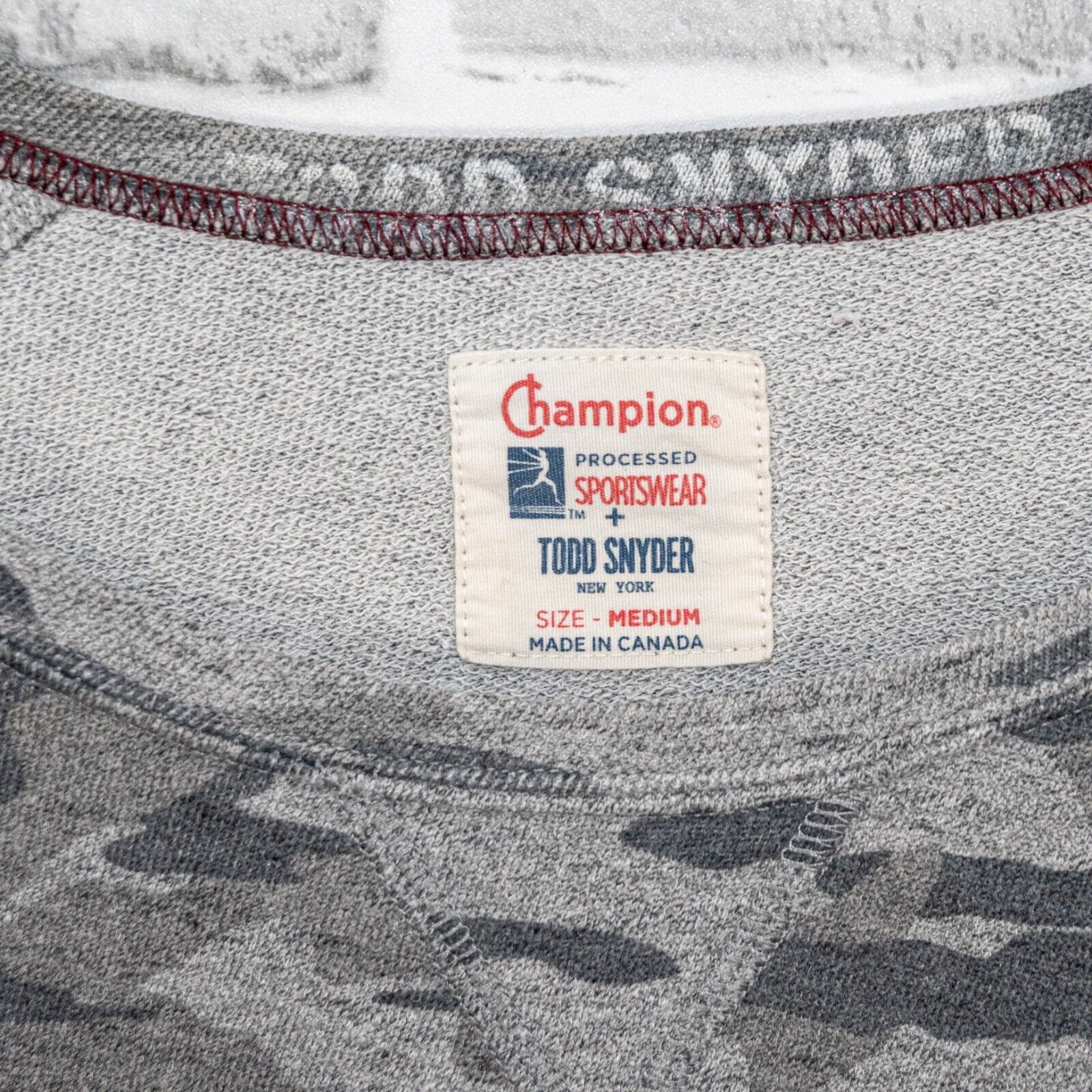 Champion Champion x Todd Snyder Crew Pullover Sweatshirt Terry Camo Size M / US 6-8 / IT 42-44 - 2 Thumbnail