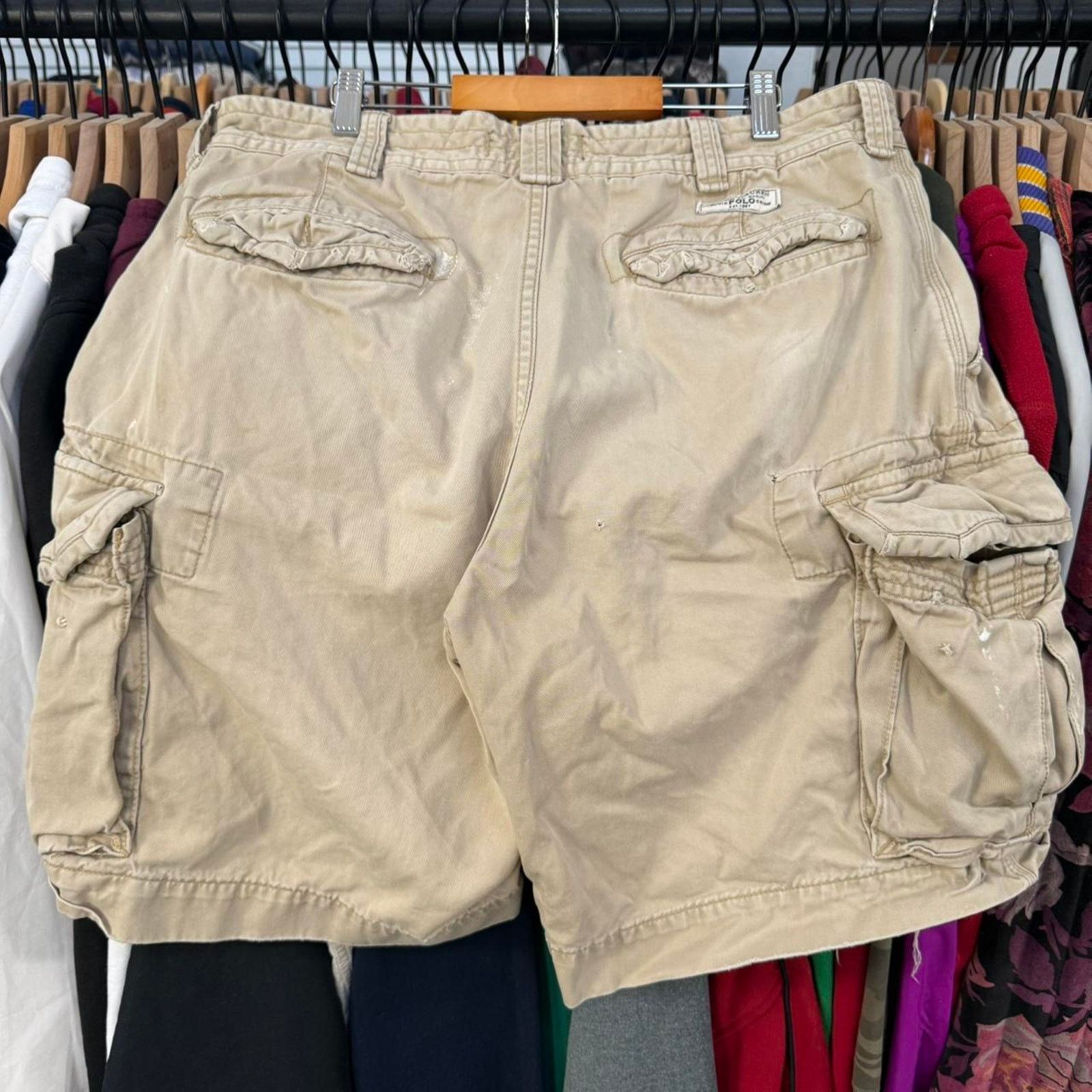Polo Ralph Lauren Vintage 90s Polo Ralph Lauren Distressed Cargo Shorts Preppy Size US 37 - 6 Thumbnail