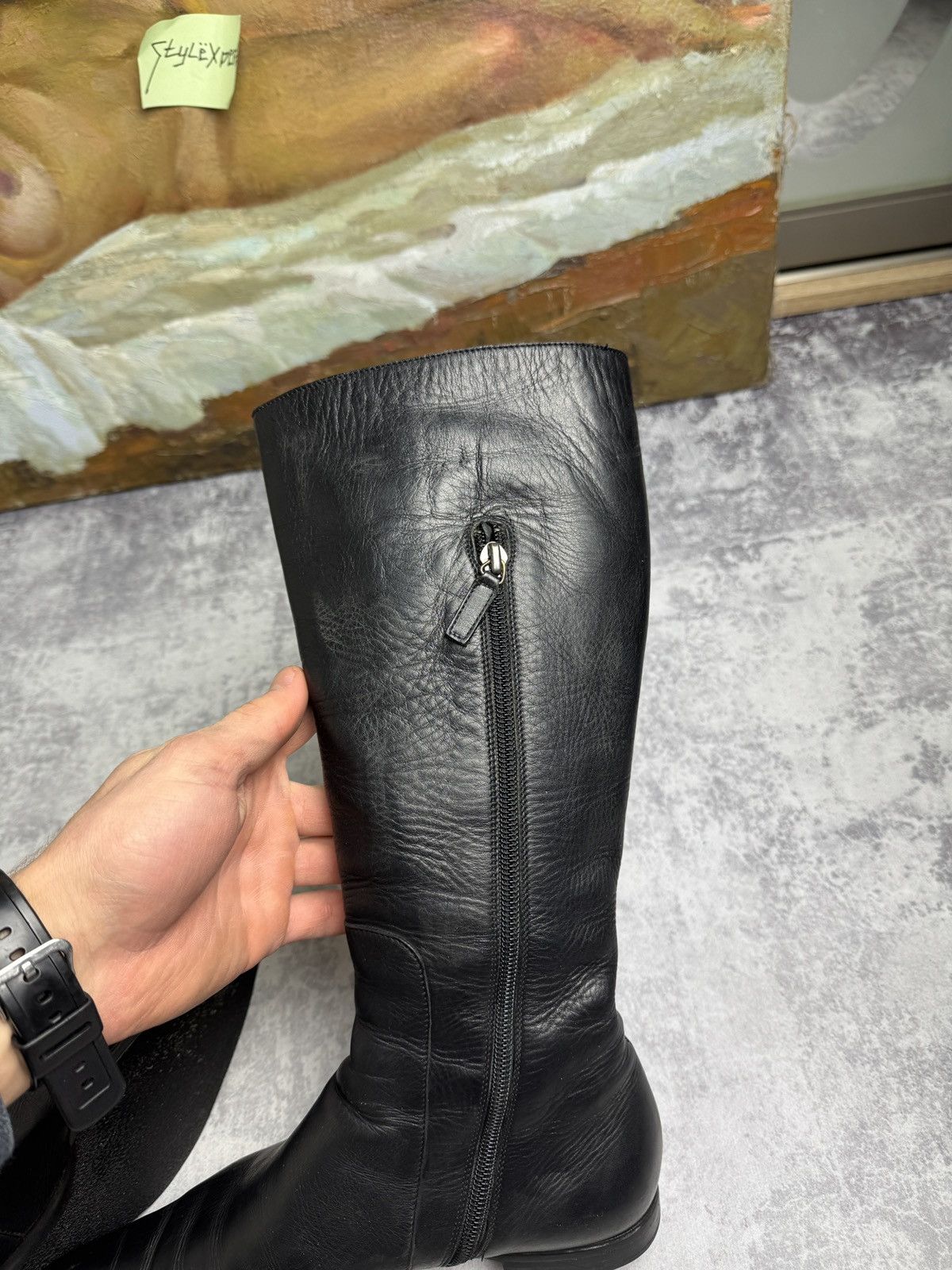 Gucci Gucci By Tom Ford Rare Vintage Moto Racing Y2K Leather Boots Size US 6.5 / IT 36.5 - 17 Thumbnail