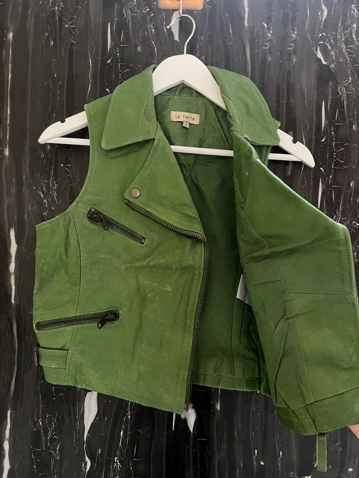 Vintage LA FERIA LEATHER VEST Size US S / EU 44-46 / 1 - 3 Thumbnail