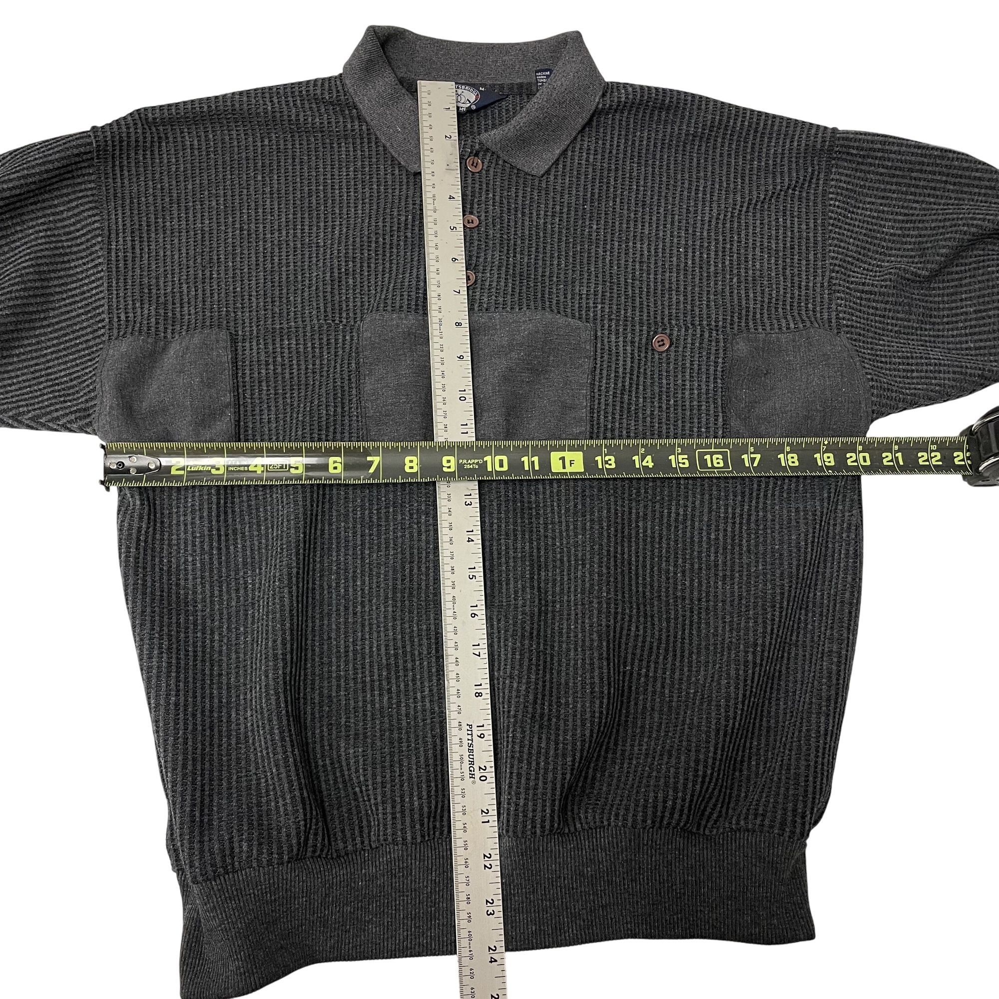 Other Vtg Knightsbridge TEXTURED Knit POLO Banded Waist Shirt Size US M / EU 48-50 / 2 - 4 Thumbnail