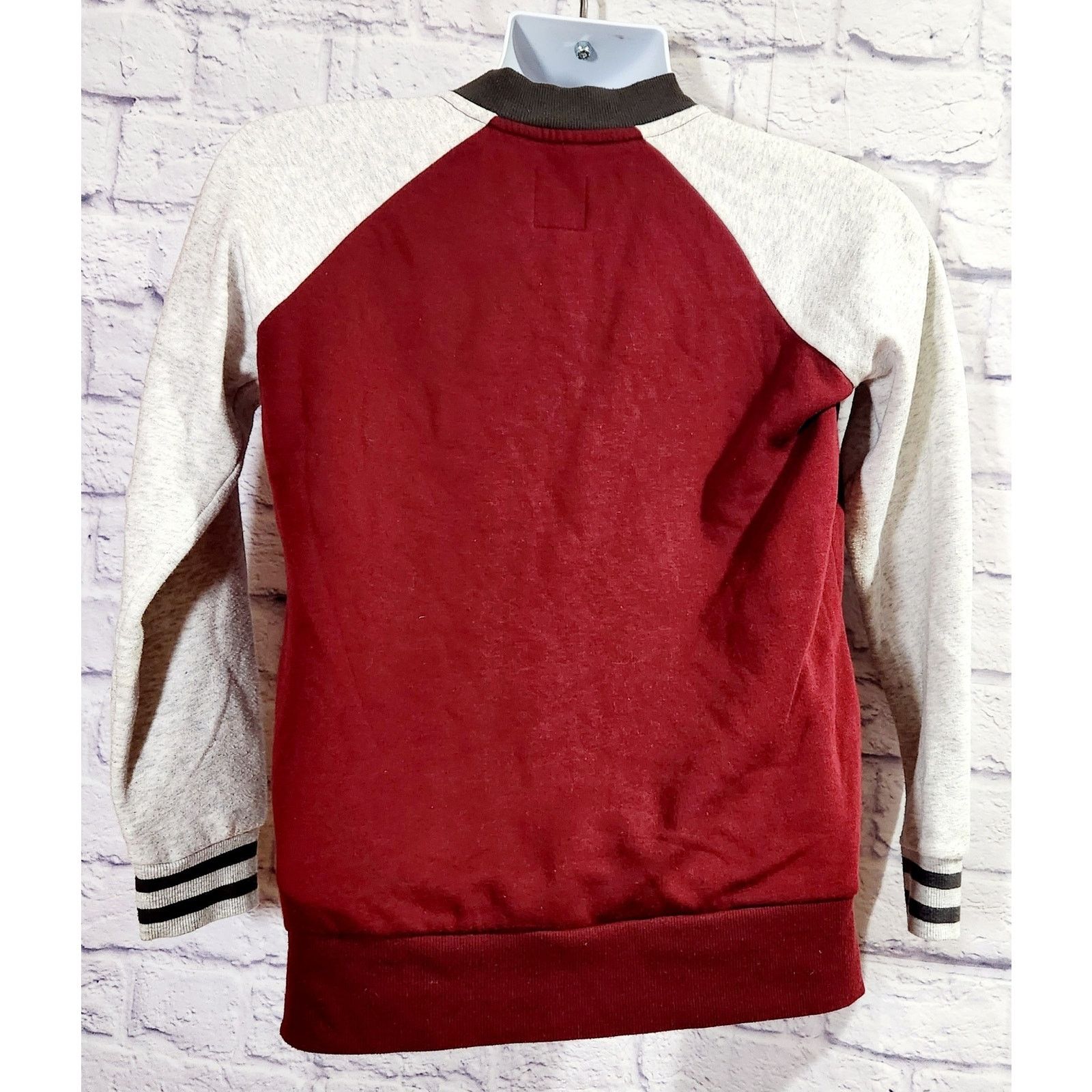 Old Navy Old Navy Burgundy Gray Full Zip Jacket 10 12 Large Size L / US 10 / IT 46 - 3 Thumbnail