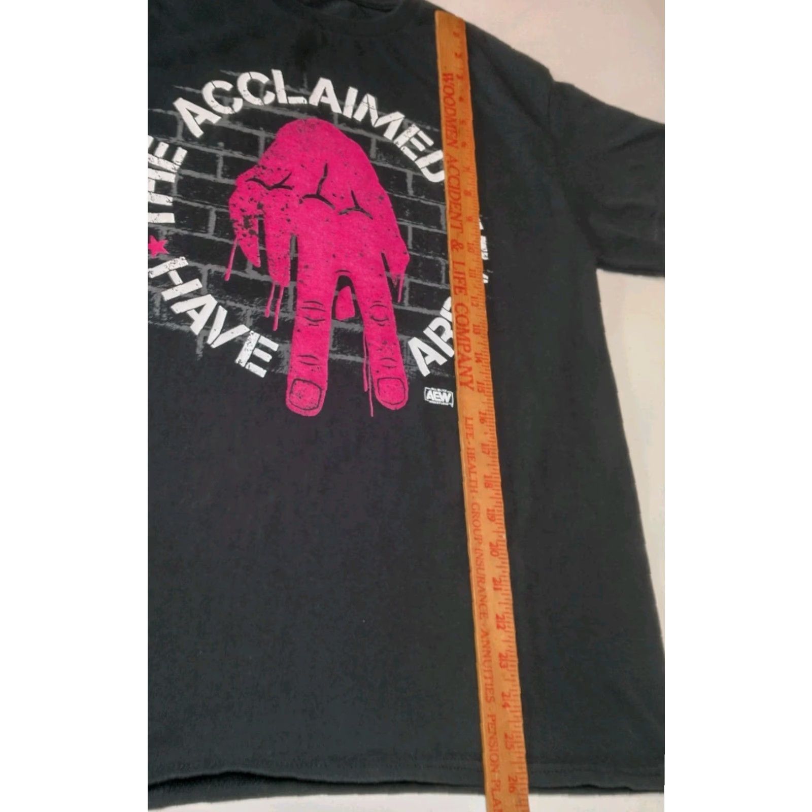 Gildan VINTAGE Gildan T-Shirt Men Medium AEW All Elite Wrestling The Acclaimed Have Arrived Graphic Black Cotton Fall Summer 90s Size US M / EU 48-50 / 2 - 6 Thumbnail