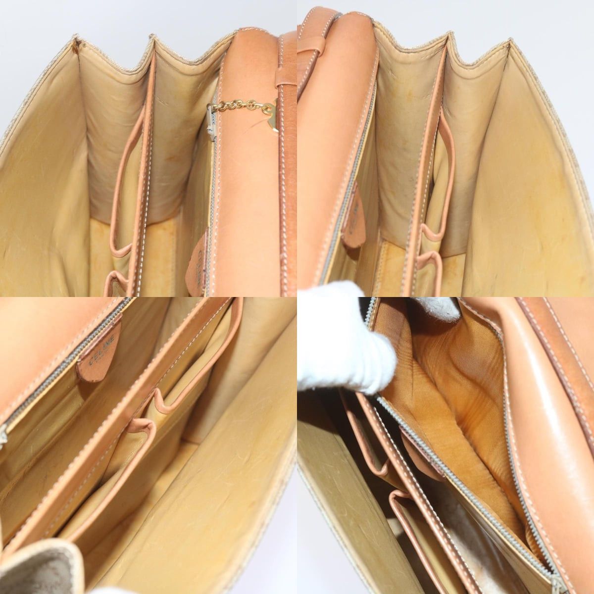 Celine CELINE Macadam Canvas Shoulder Bag Pvc Beige Brown Size ONE SIZE - 13 Thumbnail