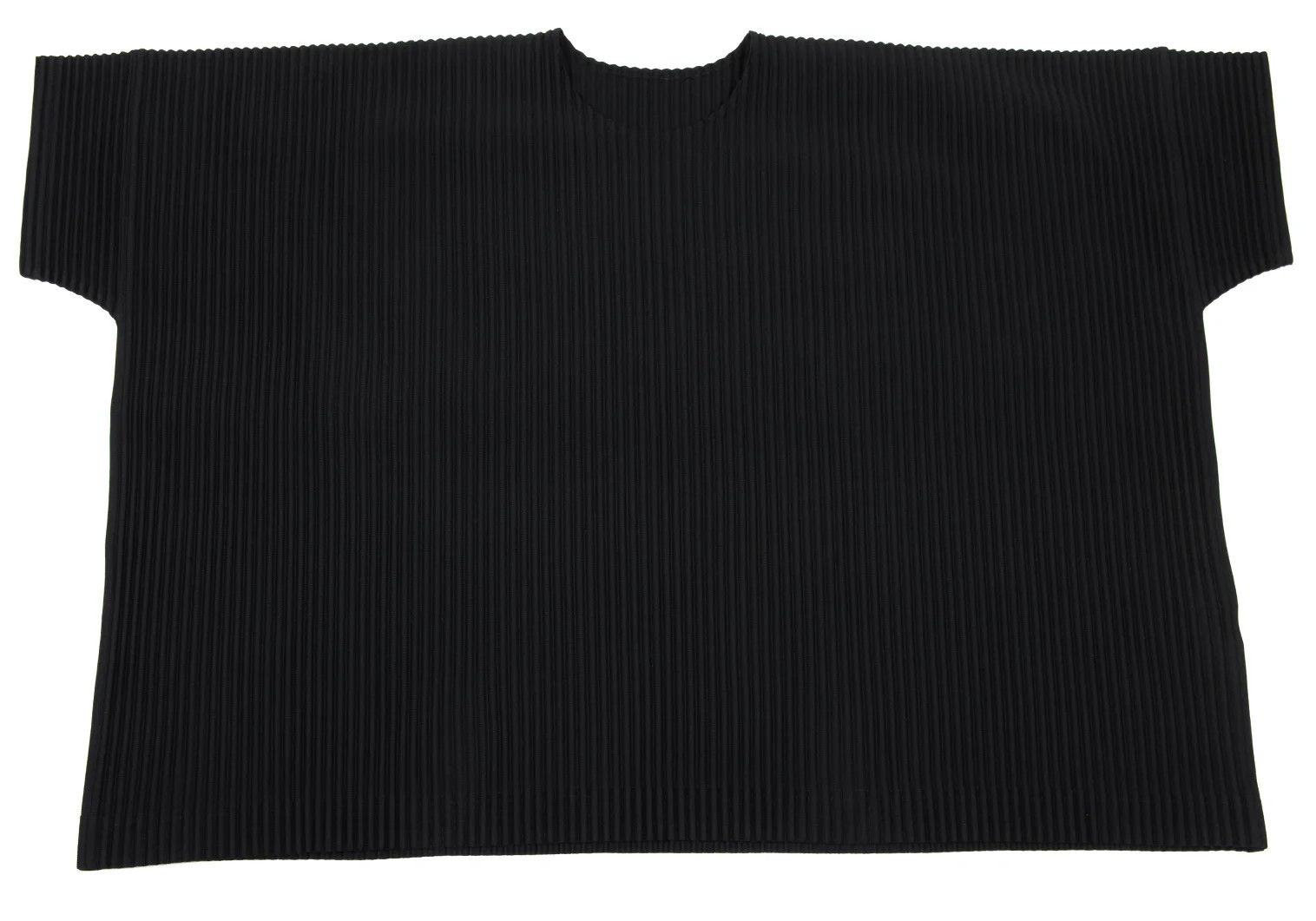Issey Miyake Pleats Wide Short Sleeve T-Shirt in Black Size US L / EU 52-54 / 3 - 6 Thumbnail