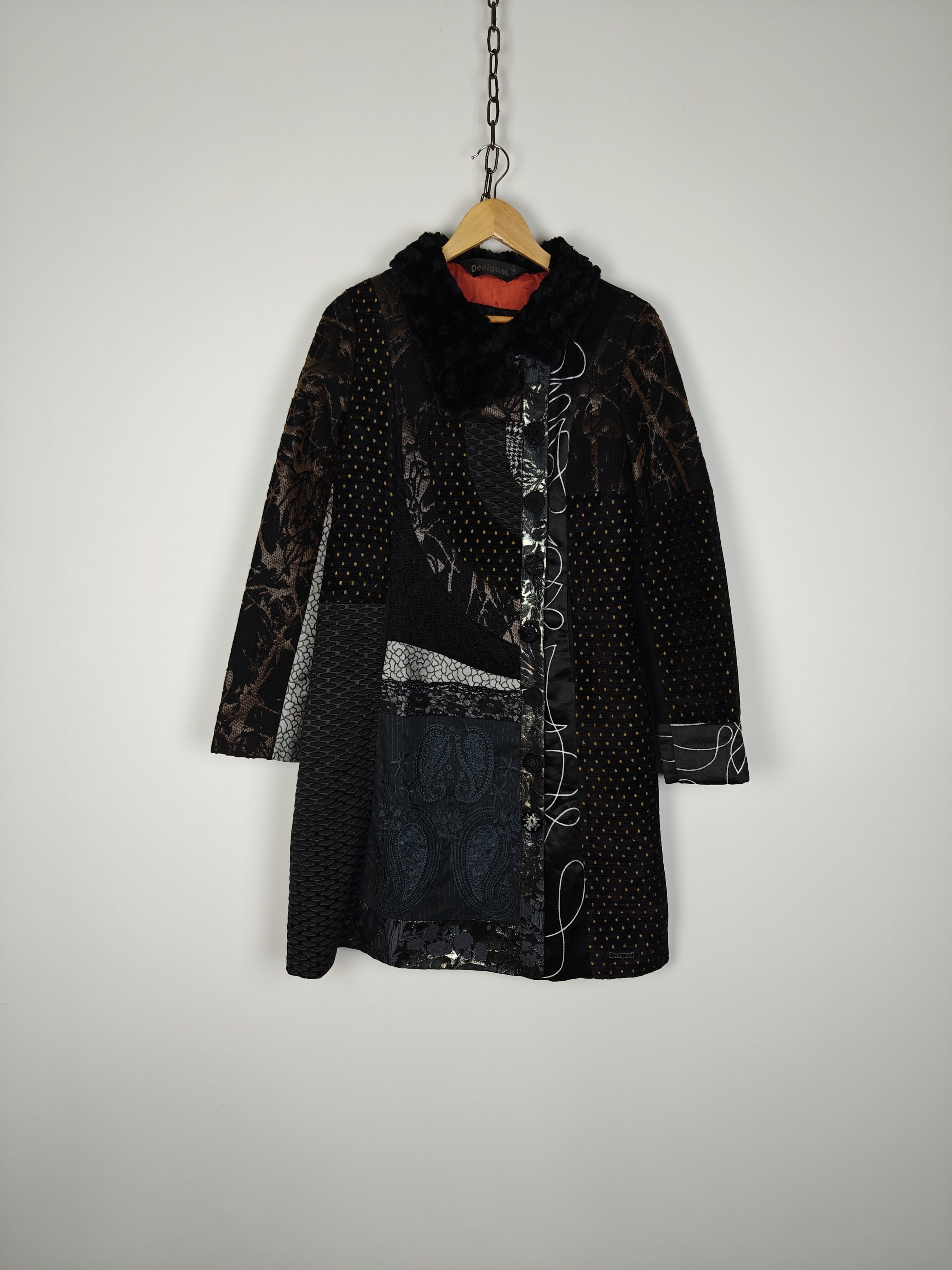 Desigual Desigual Coat Jacket Multicolor Eyes Design size 40 Size M / US 6-8 / IT 42-44 - 2 Thumbnail