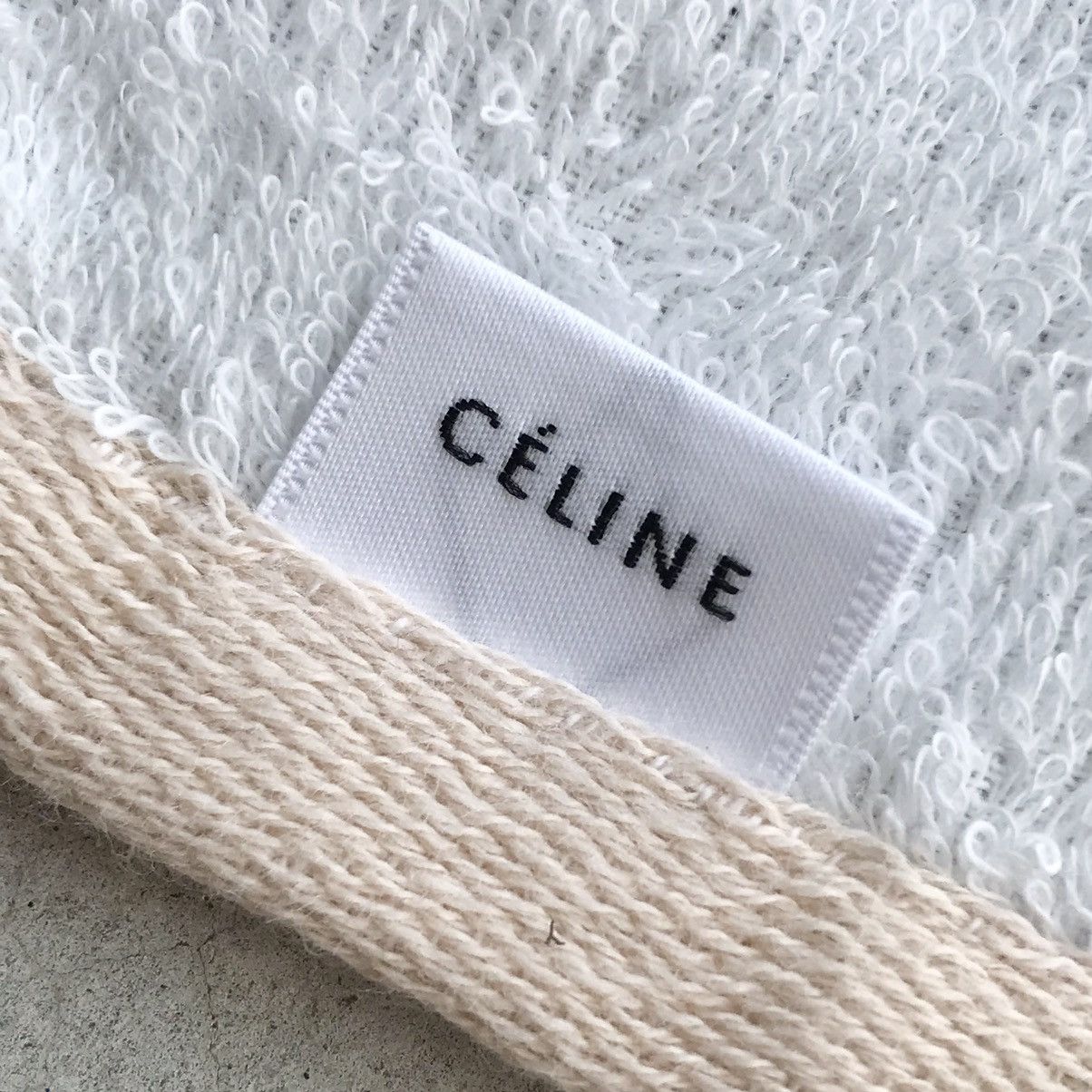 Celine Céline Hand Towel White / Brown Size ONE SIZE - 5 Thumbnail