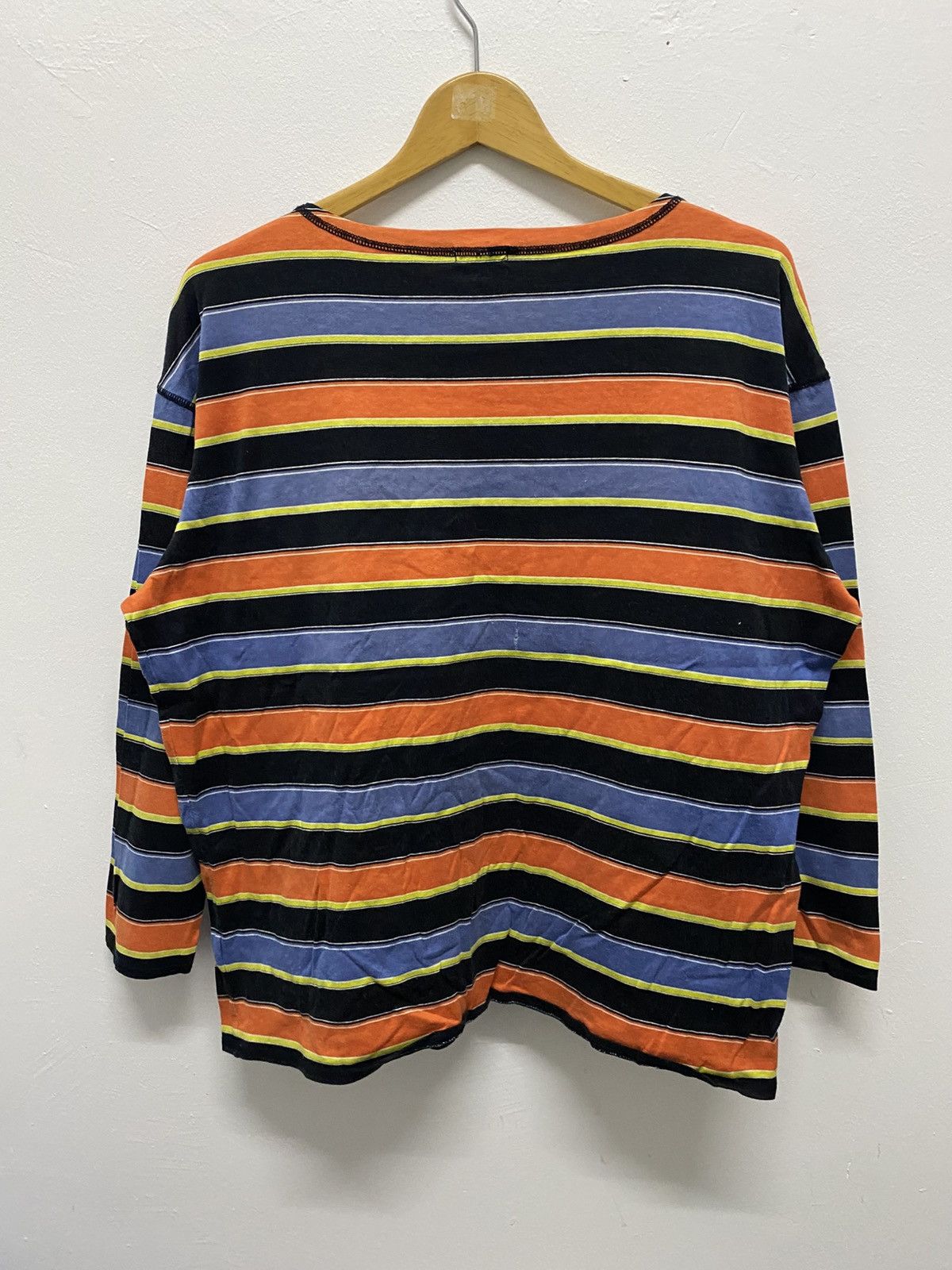 Japanese Brand Vintage Jun Men Stripe Long Sleeve Shirt Size US XL / EU 56 / 4 - 10 Thumbnail