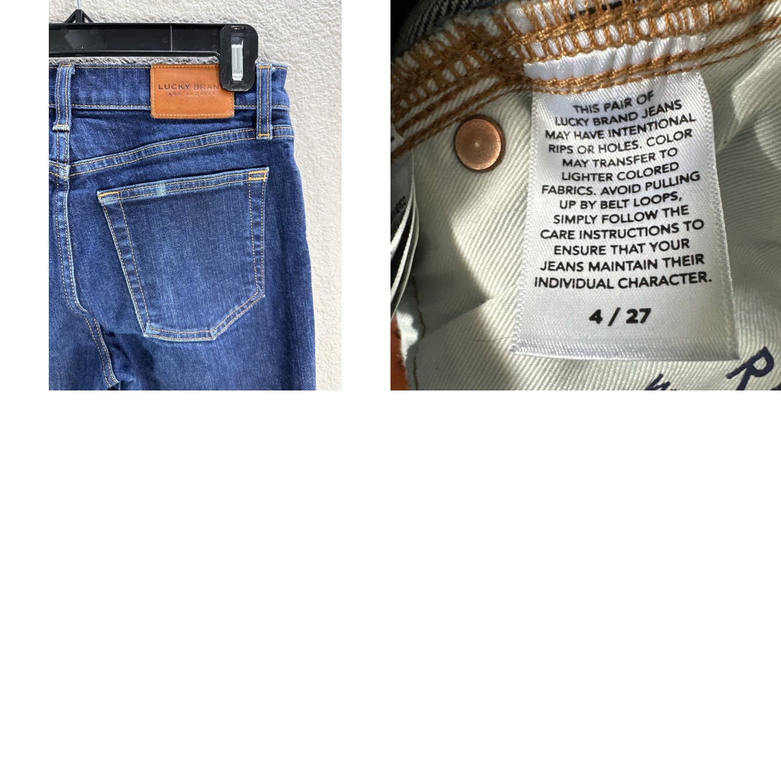 Lucky Brand Women's Lucky Brand Blue Jeans Straight Leg Crop Cropped Cotton Sz 4 / 27 jeans Womens Straight Cropped Blue Cotton Lucky Brand 4 / 27 Size 30" / US 8 / IT 44 - 8 Thumbnail