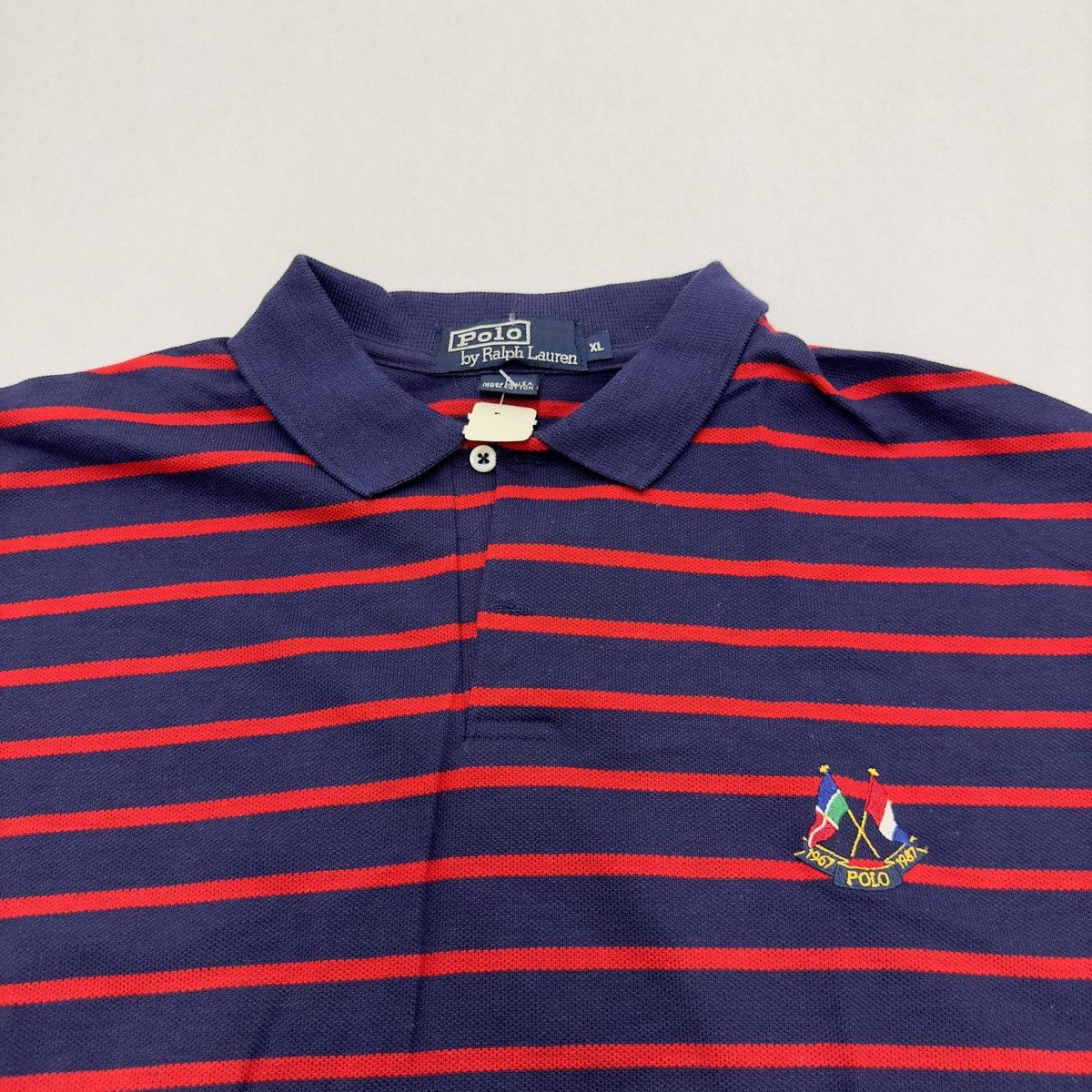 Polo Ralph Lauren × Vintage Vintage Polo Cross Flags shirt Size US XL / EU 56 / 4 - 3 Thumbnail