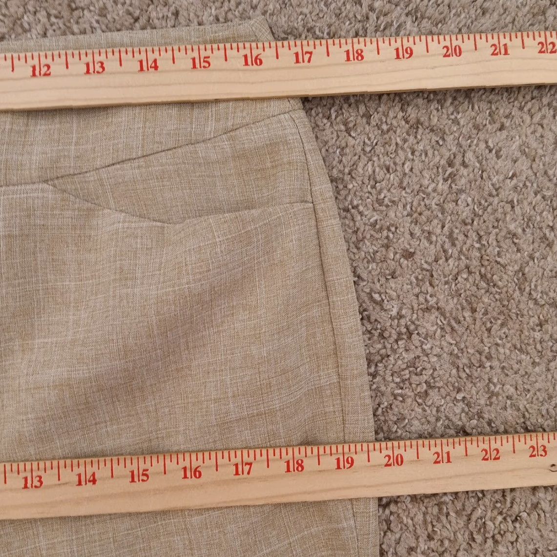 Jones New York Jones New York Dress Pants Womens Size 10 Beige Plaid 32x29 High Rise Dress Pants Womens Regular Beige 32 29 Straight Jeans/Pants Size 32" / US 10 / IT 46 - 3 Thumbnail