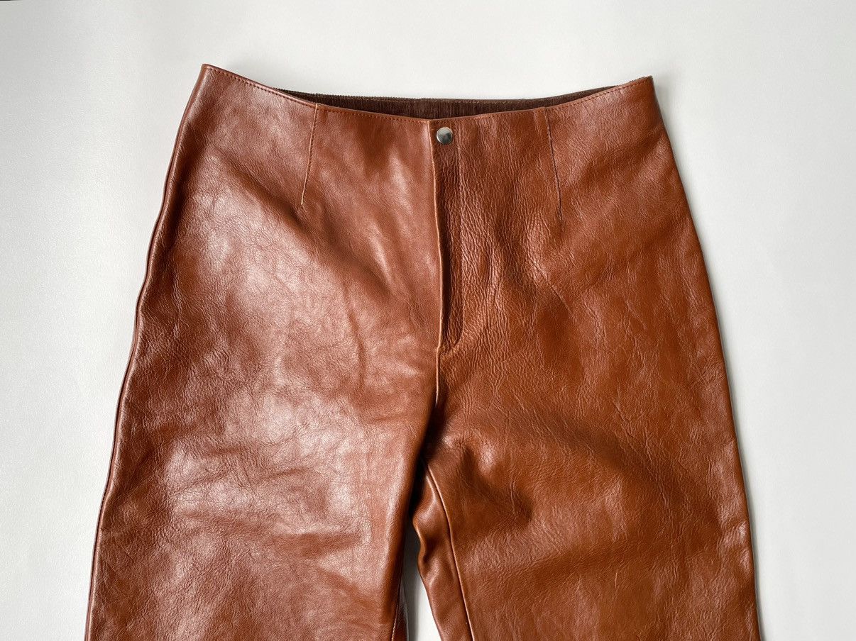 Our Legacy Cognac Leather ‘Biker’ Trousers Size US 30 / EU 46 - 2 Thumbnail