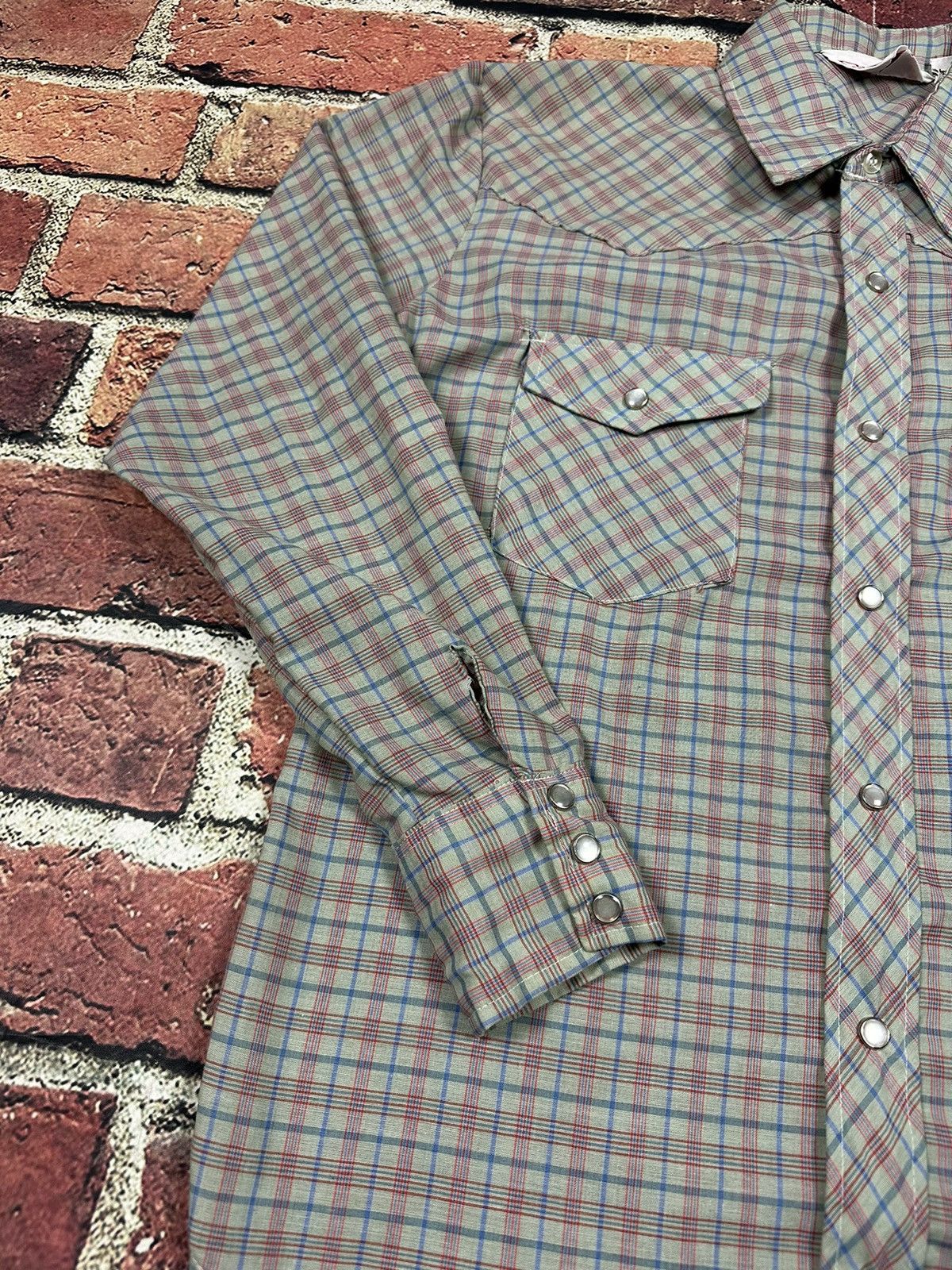 Vintage Vintage Western Button Up Pearl Snap Walthman Western Wear Size US M / EU 48-50 / 2 - 6 Thumbnail