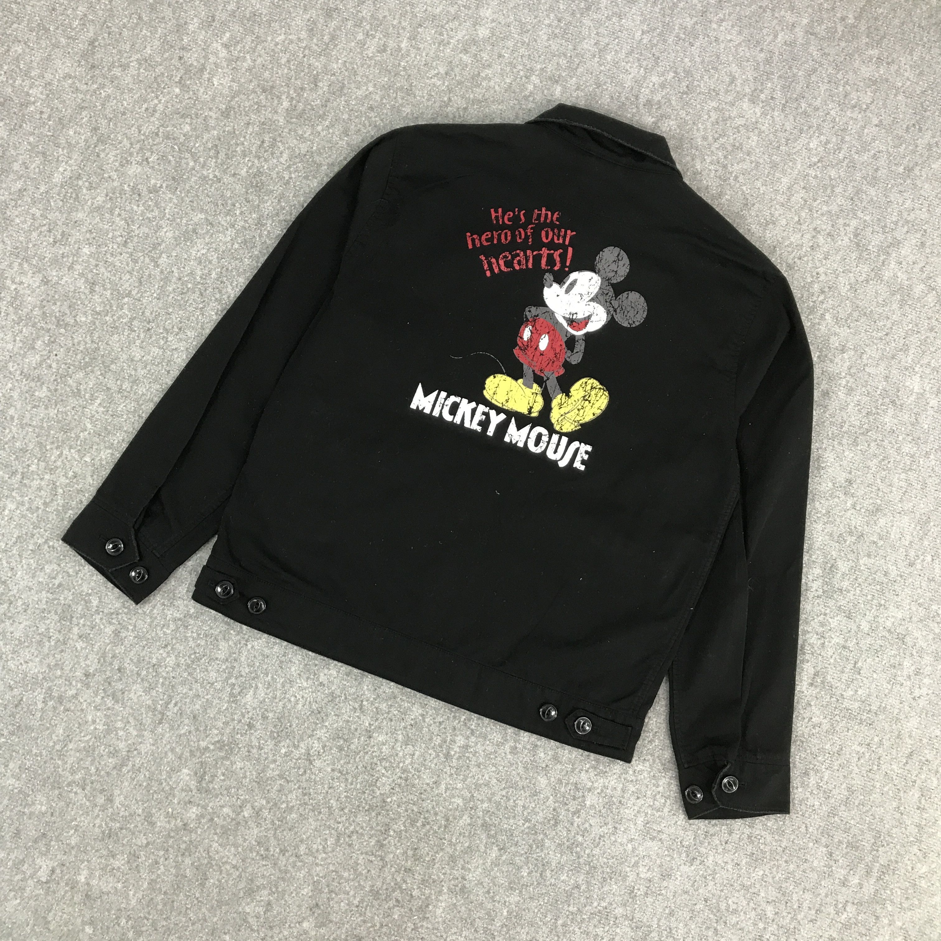 Disney × Japanese Brand MICKEY MOUSE BLACK ZIPPER JACKET Size US L / EU 52-54 / 3 - 6 Thumbnail