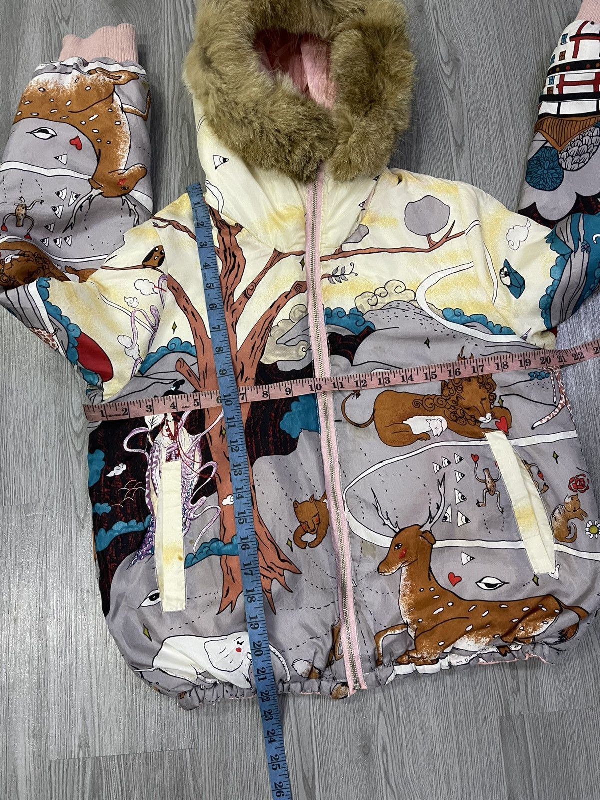 Tsumori Chisato Issey Miyake Silk Reversible Padded Fur Hoodies Puffy Jacket Size S / US 4 / IT 40 - 12 Thumbnail