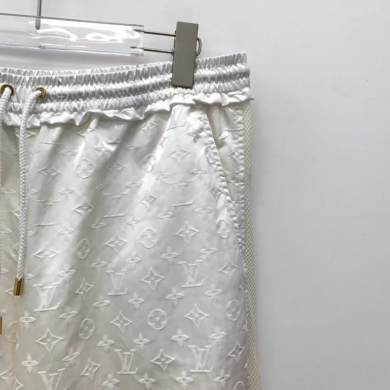 Louis Vuitton Louis Vuitton 23 white logo full-print drawstring slacks p Size 39" - 3 Thumbnail
