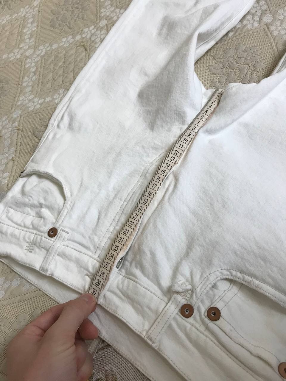 R13 🔥 R13 SS25 Romeo Jean Aerin White Stretch Denim Pants Jeans Size 28" / US 6 / IT 42 - 22 Thumbnail