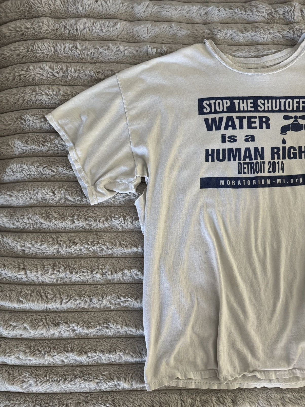 Vintage detroit thrashed human rights stop ERD distressed oversized Size US XXL / EU 58 / 5 - 5 Thumbnail