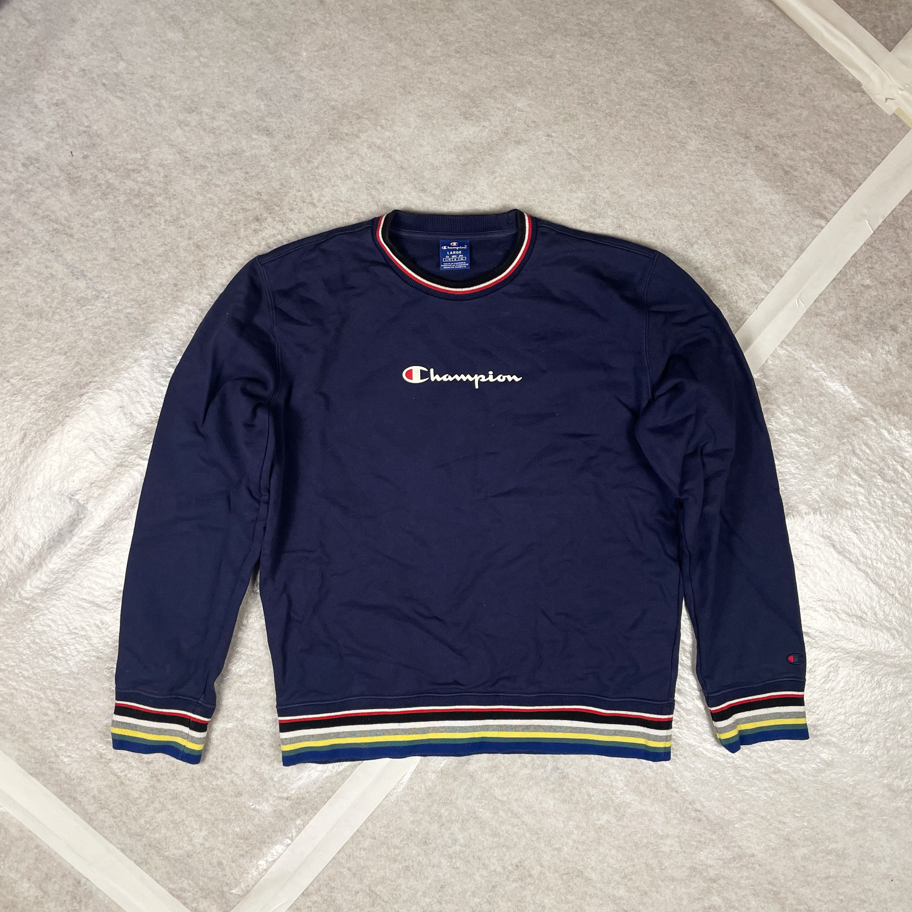 Vintage Champion Sweatshirt – Navy Blue Size US L / EU 52-54 / 3 - 1 Thumbnail