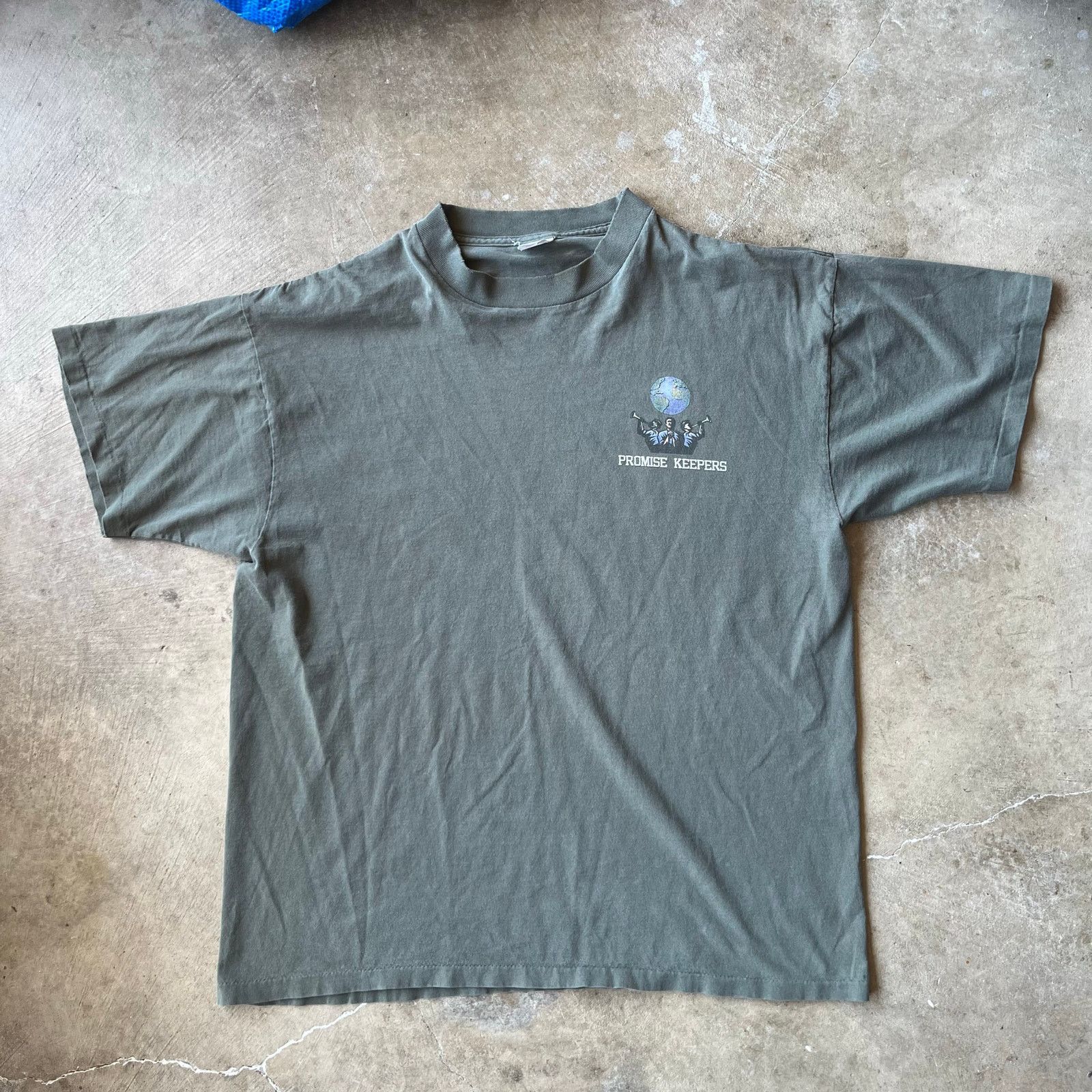 Vintage VINTAGE PROMISE KEEPERS GOSPEL JESUS TEE SHIRT GREEN LARGE Size US L / EU 52-54 / 3 - 3 Thumbnail