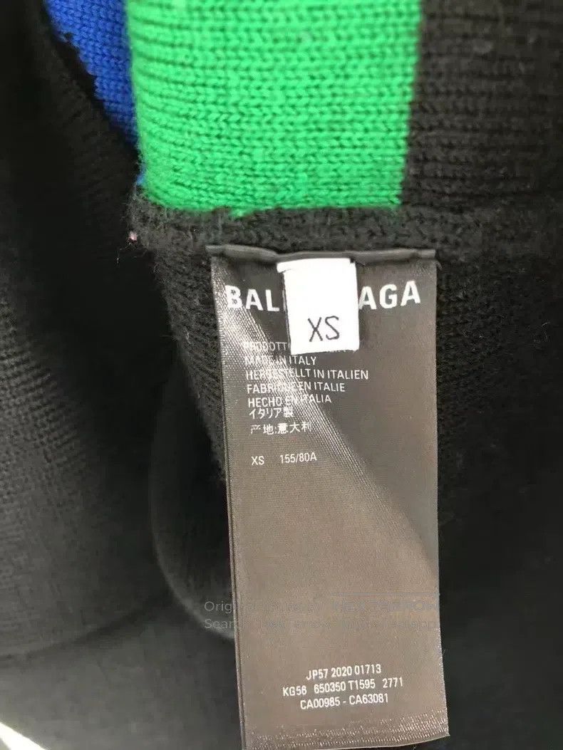 Balenciaga Balenciaga Multilingual Color Logo Collar Knit Sweater, XS Size US XS / EU 42 / 0 - 4 Thumbnail